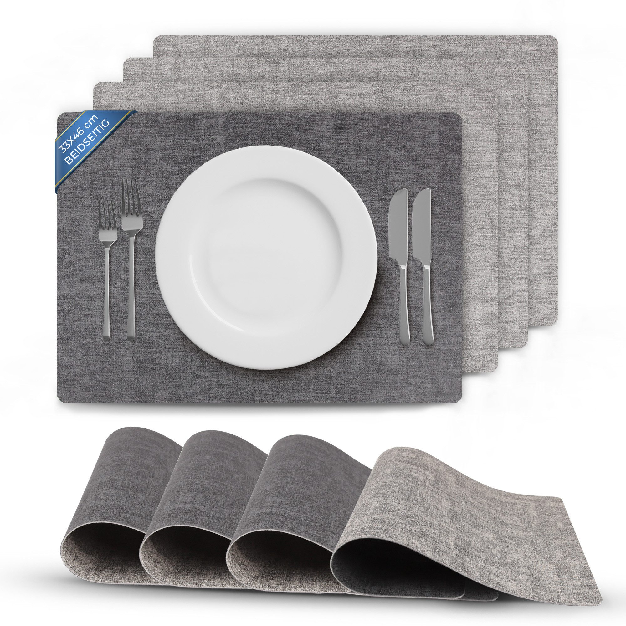 Bestlivings Platzset Kunstleder Uni/Struktur, (6-St), Tischset, günstig online kaufen
