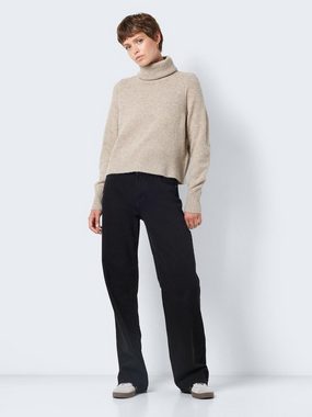 Noisy may Strickpullover Basic Rollkragen Strickpullover NMFRIVA 6471 in Beige-2