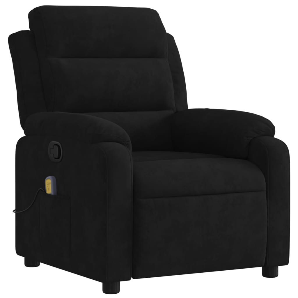 vidaXL Sessel Massage-Relaxsessel, schwarzer Samt (1-St) günstig online kaufen