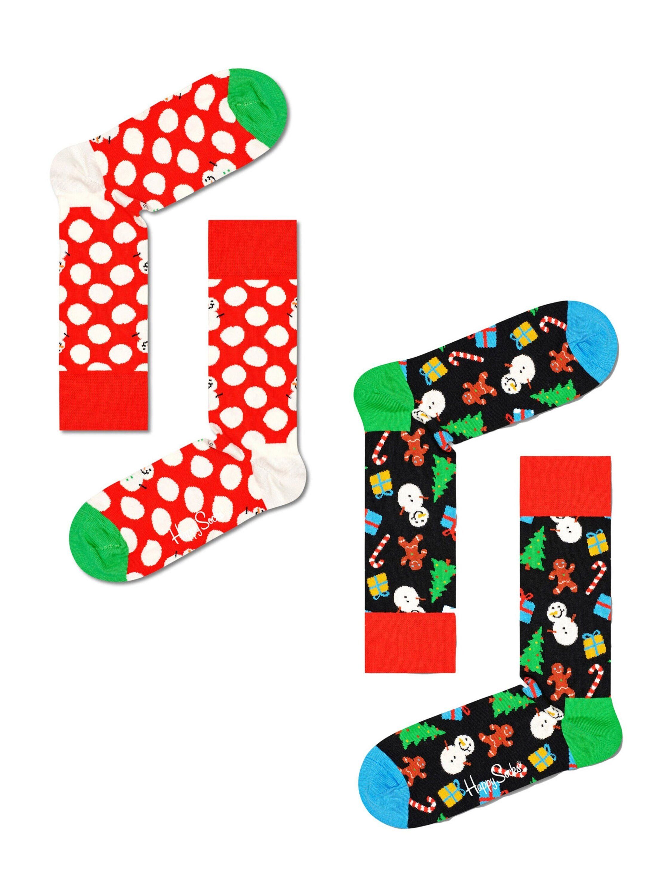 (2-Paar) Socks Socken Happy