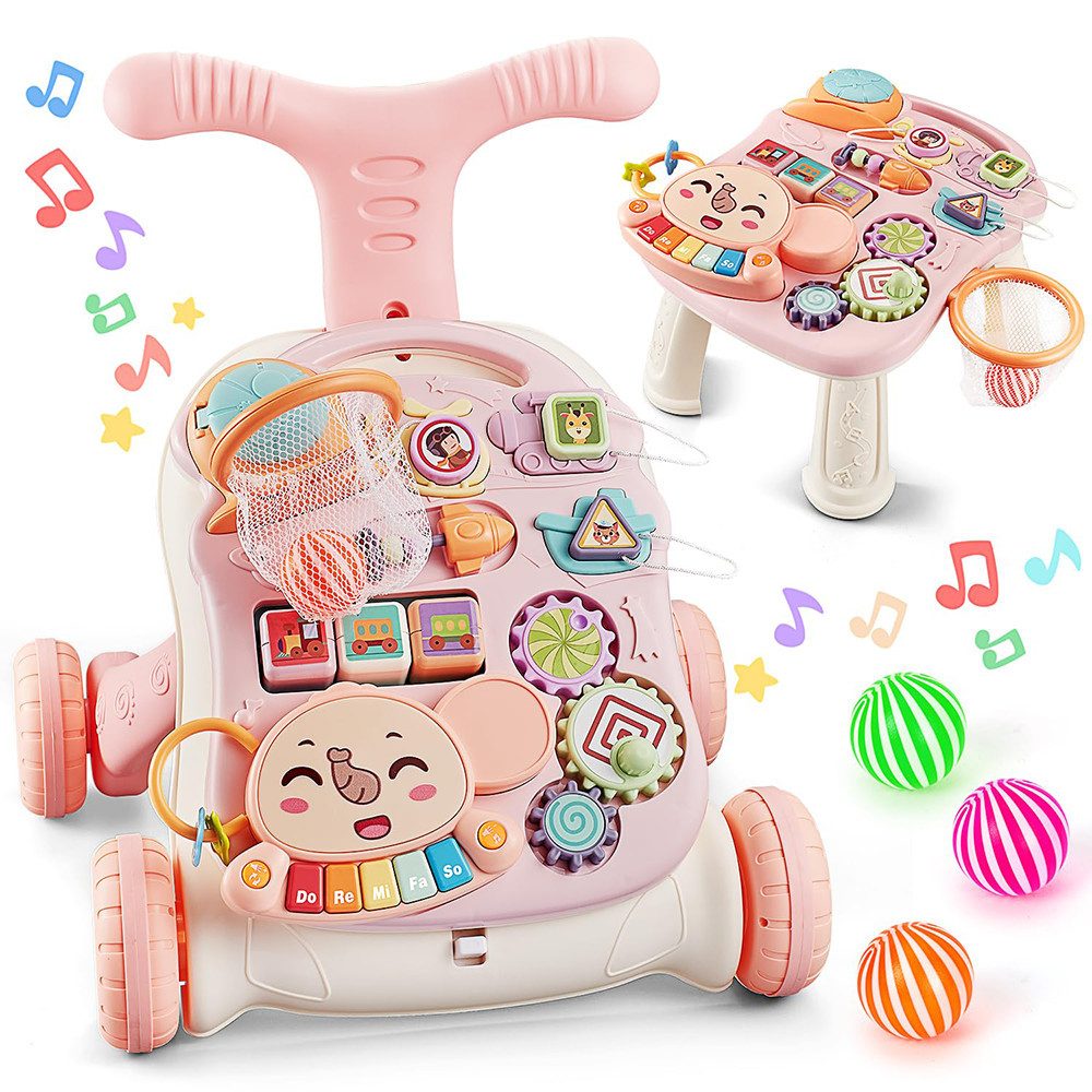 CLTYQ Lauflernhilfe 2-in-1 Baby-Lauflernwagen und spieltisch günstig online kaufen