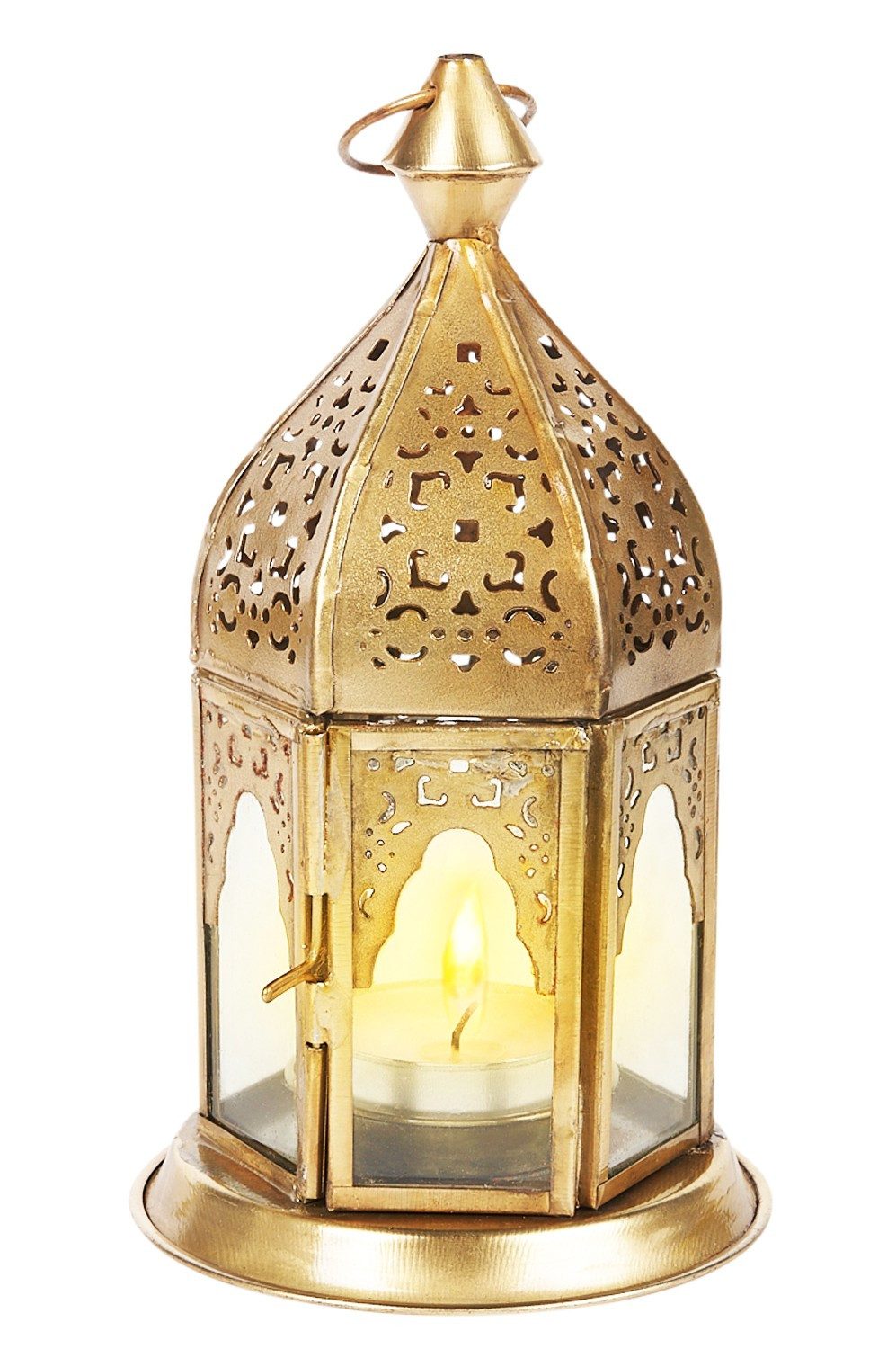 Marrakesch Orient & Mediterran Interior Teelichthalter 2er Set Orientalische Laterne Dekoration Basem Klar (2 St), Handarbeit