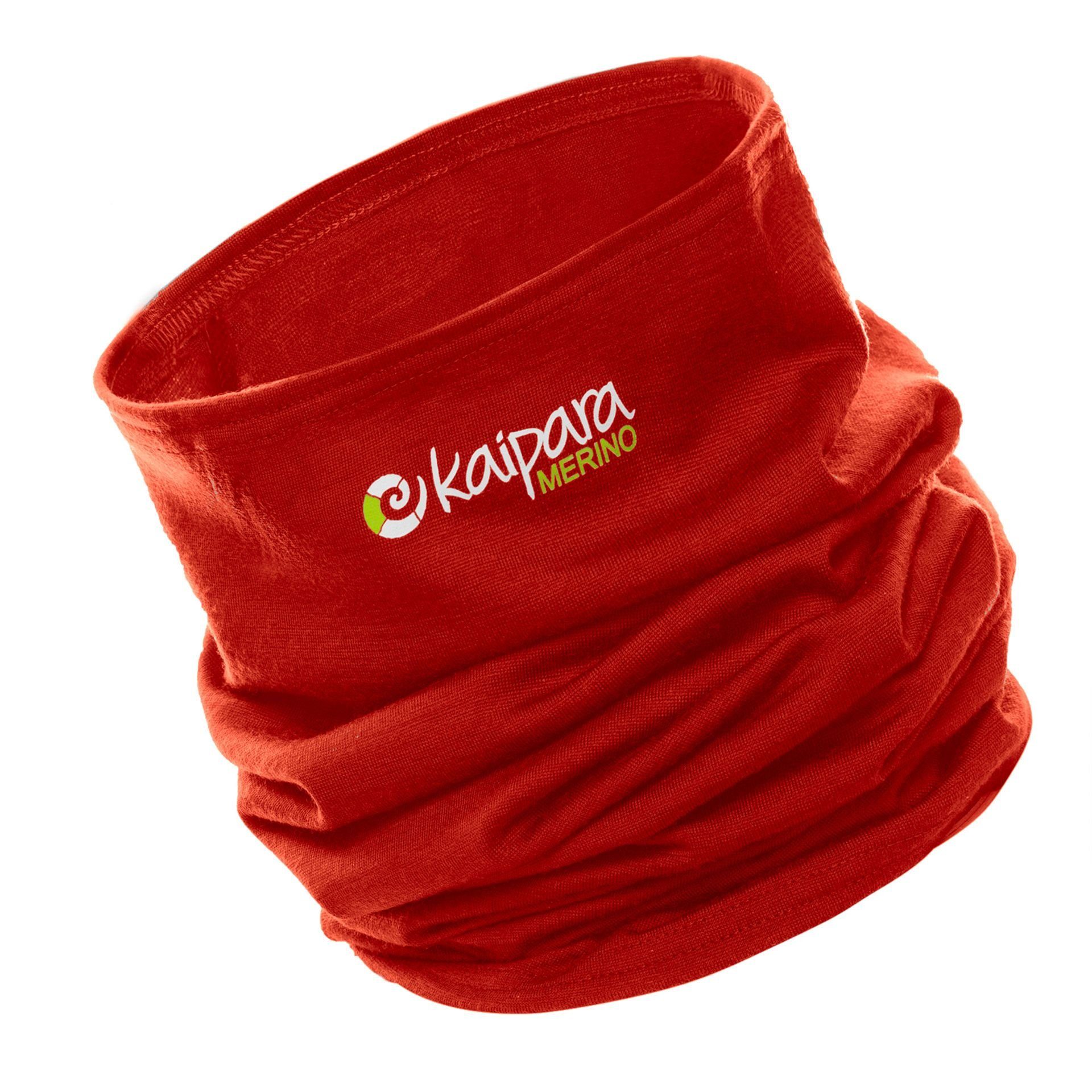 Kaipara - Merino Sportswear Bandana Merino Schal Unisex 200, aus reiner Merinowolle Made in Germany Cherry Red