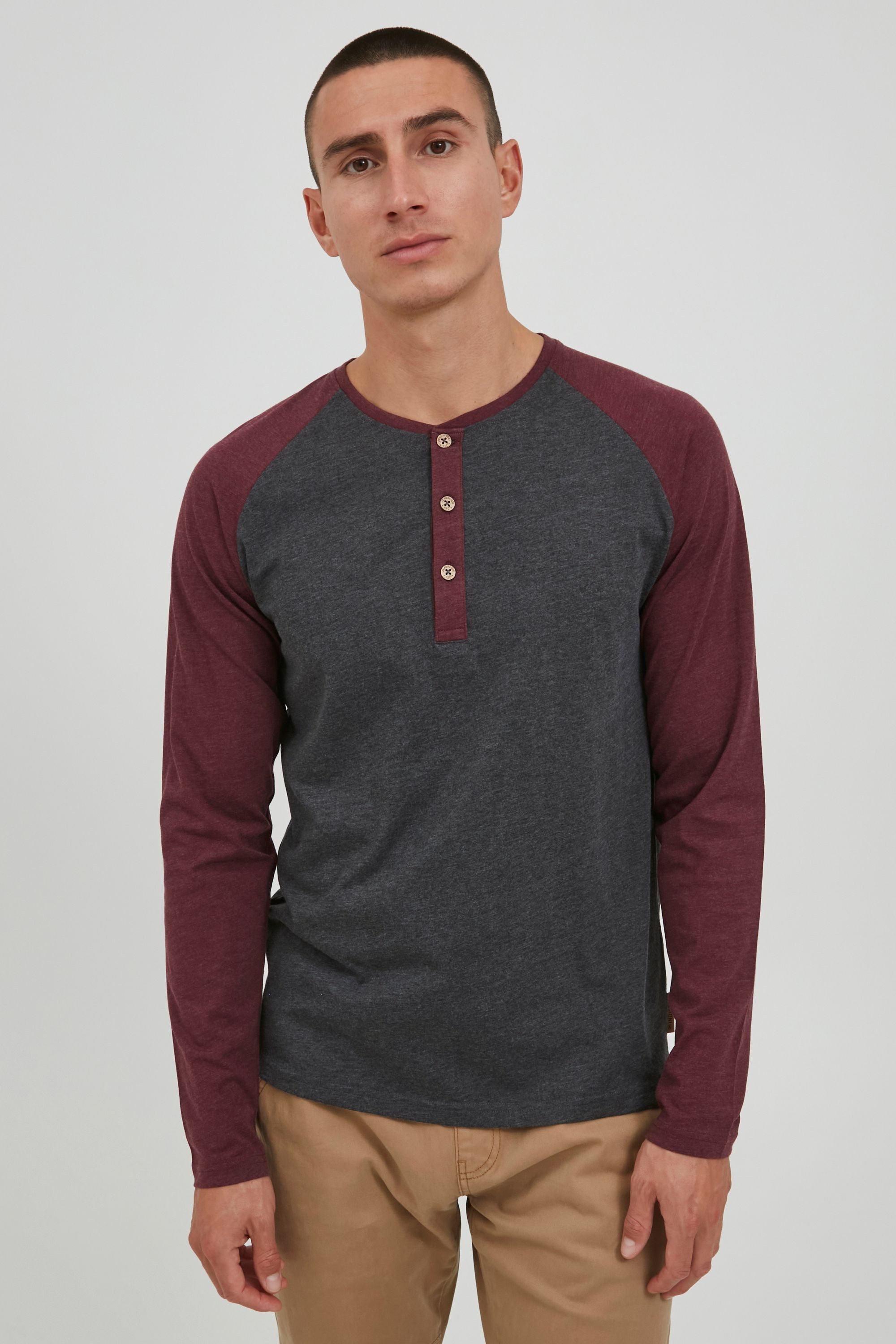 Indicode Rundhalsshirt IDWinston Longsleeve im Baseball-Look