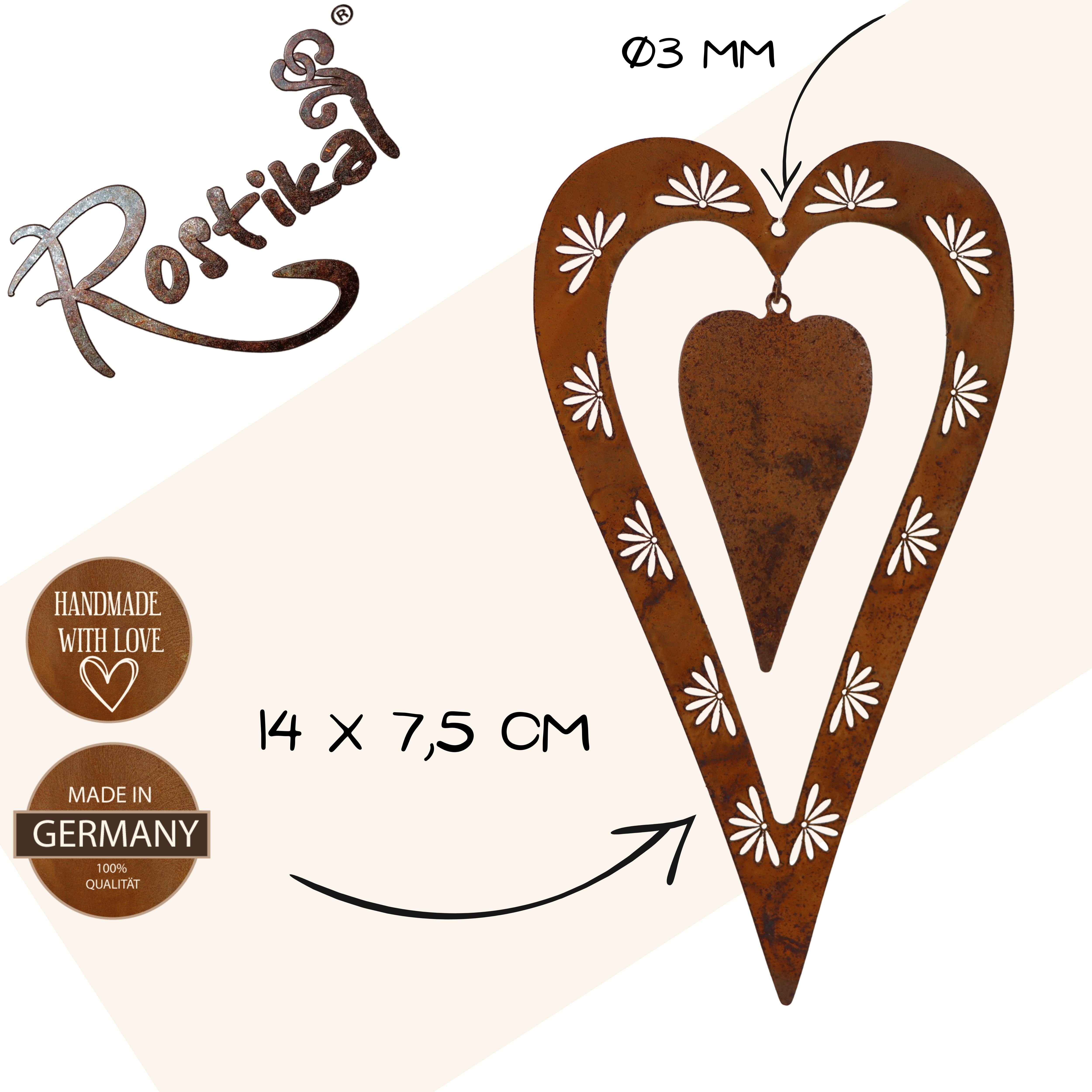 Rostikal Hängedekoration Herz zum Aufhängen Metall – Rostoptik für Garten & günstig online kaufen