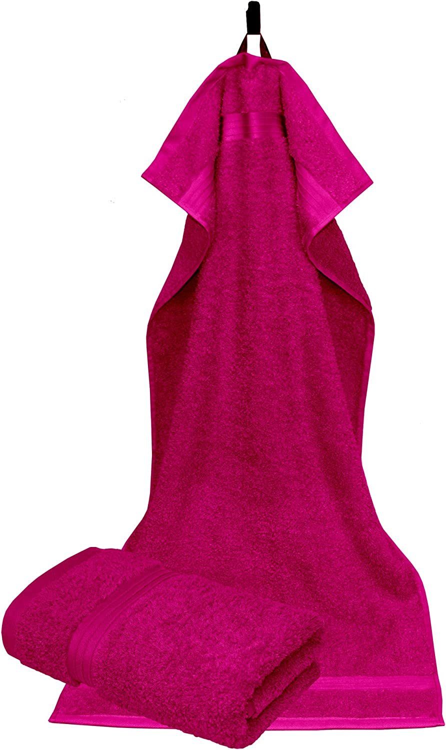 Sporthandtücher Damen (2-St), pink Frottee Linz, Lashuma cm 50x100 Purpur Frottee Handtücher