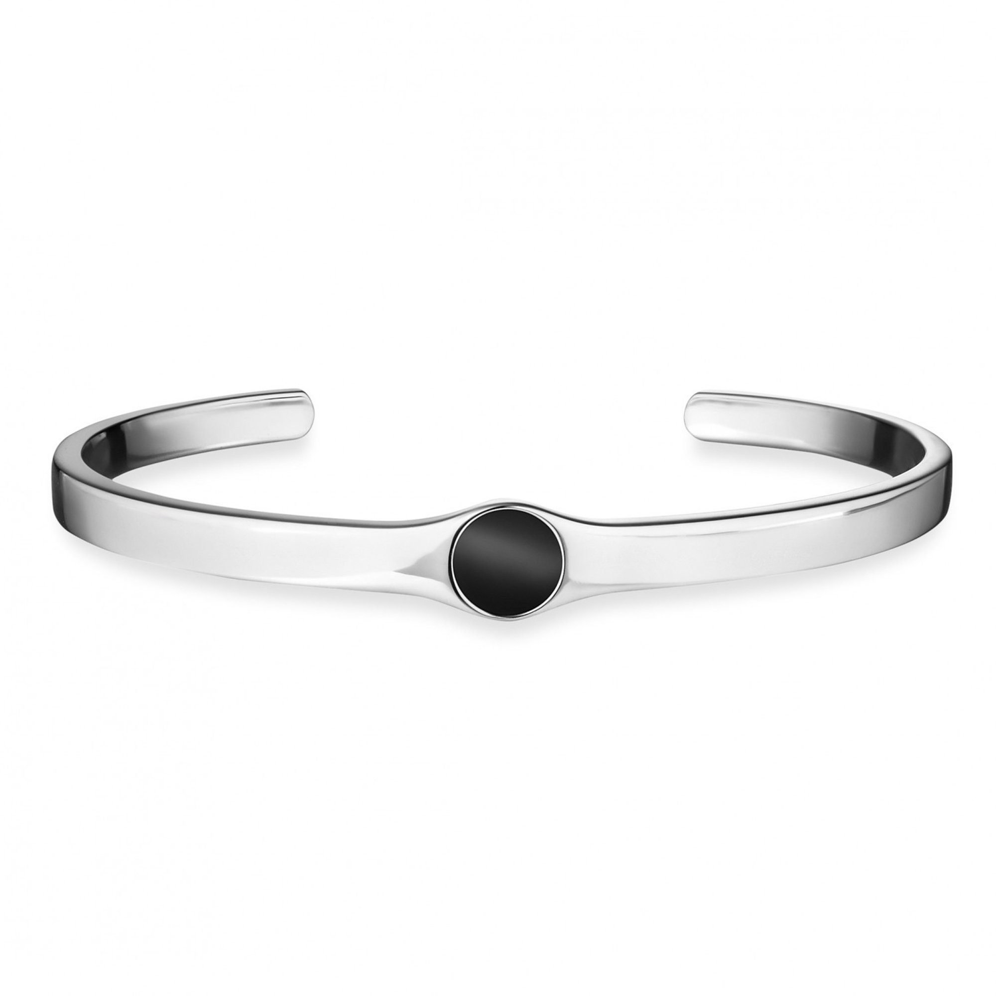 CAÏ Armband 925/- Sterling Silber rhodiniert Onyx