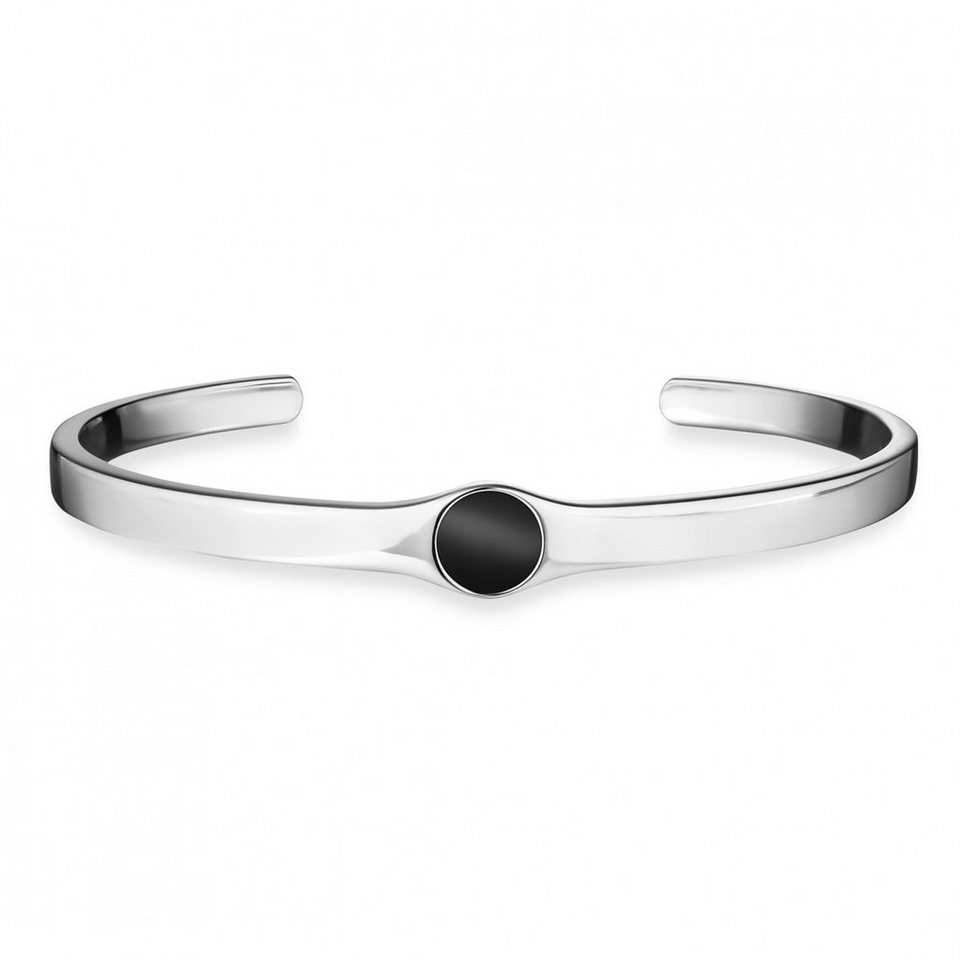CAÏ Armband 925/- Sterling Silber rhodiniert Onyx
