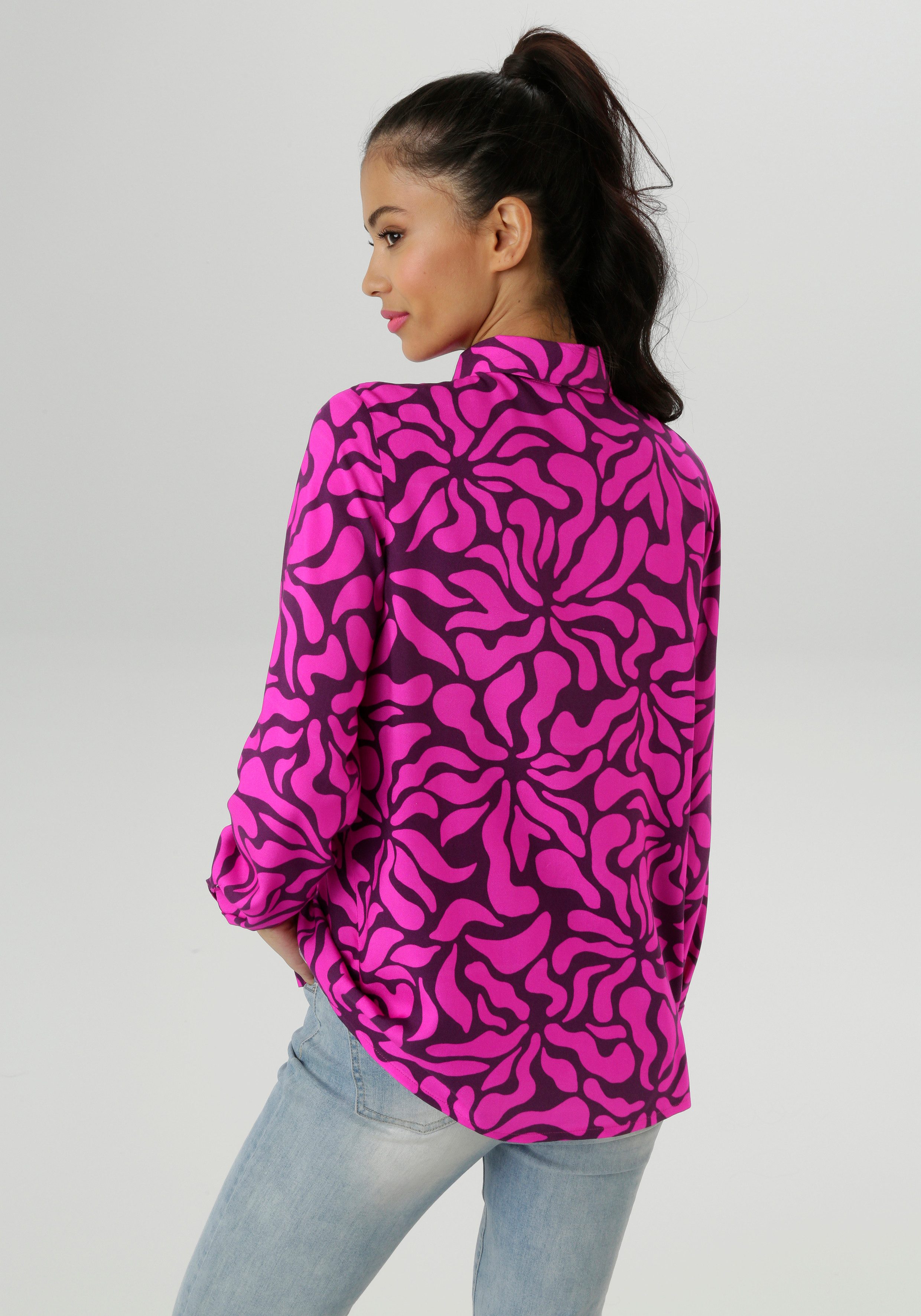 Aniston SELECTED Hemdbluse mit fantasievollen Alloverdruck günstig online kaufen