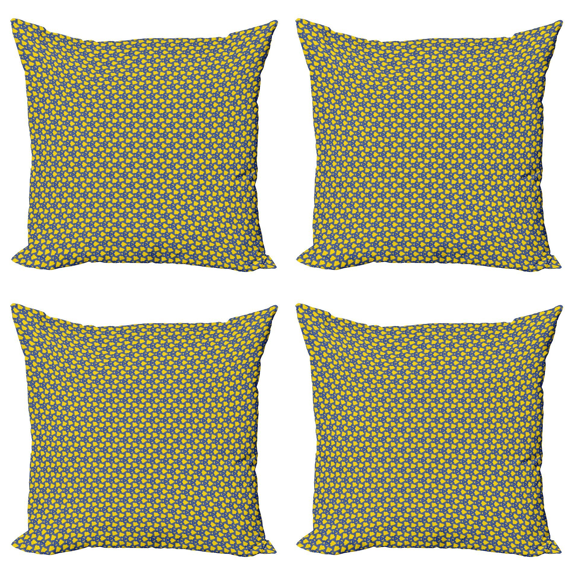 Modern Geometrie Accent Kissenbezüge Abakuhaus Stück), Abstrakte bicolored (4 Doppelseitiger Kunst Digitaldruck,