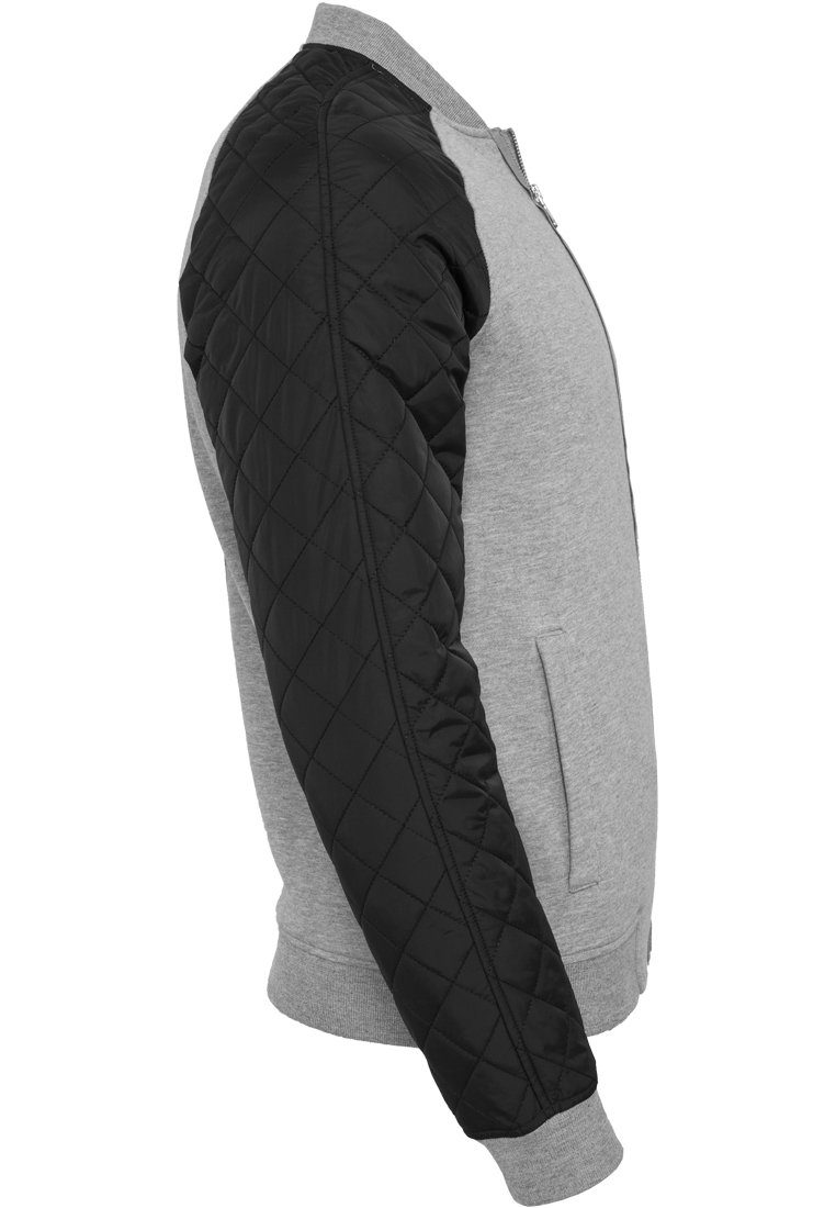 URBAN CLASSICS Outdoorjacke Herren Diamond Sweatjacket (1-St) Nylon grey/black-00119