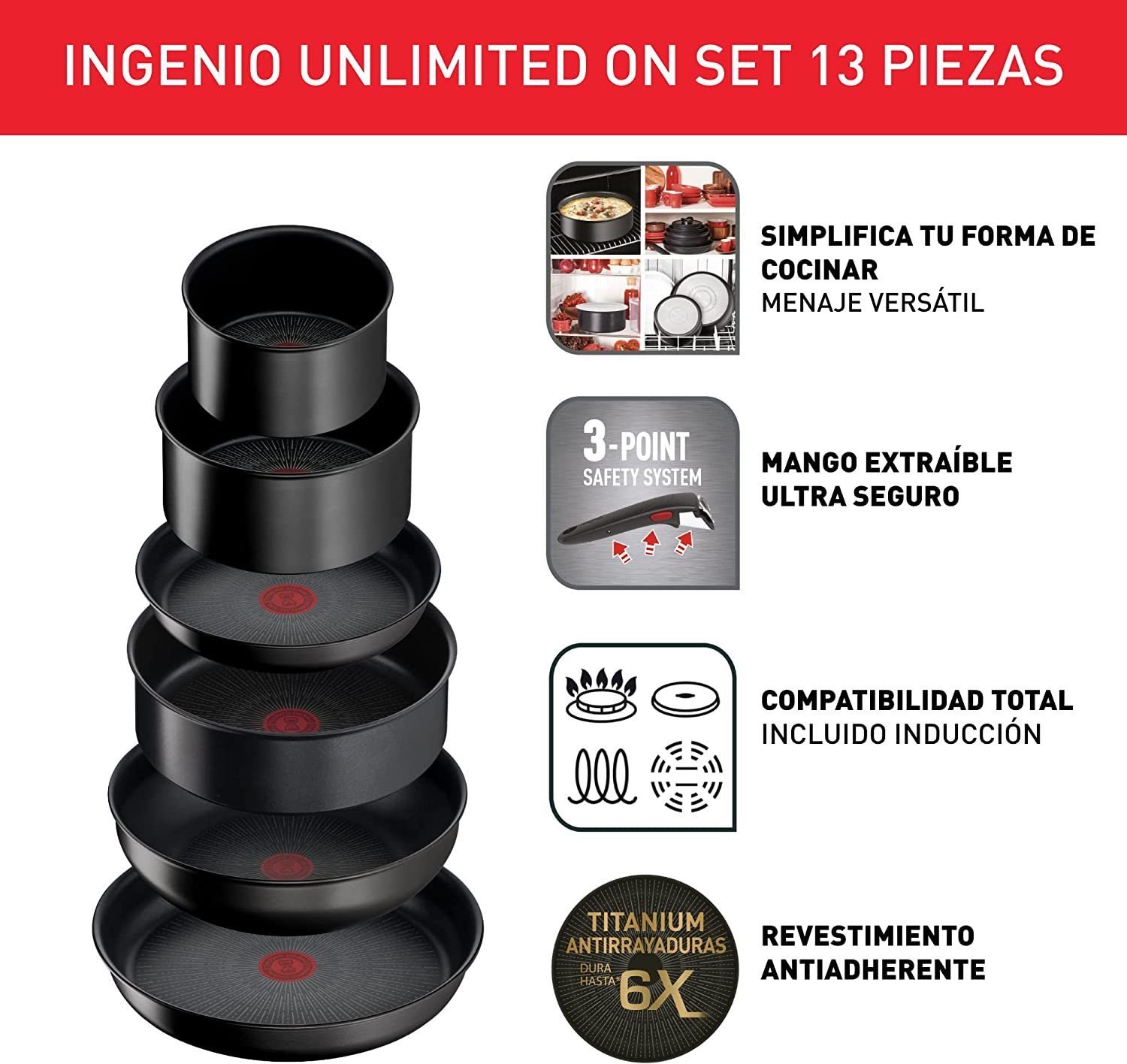 Tefal Topf-Set 13-er Set Ingenio Unlimited On L3959243