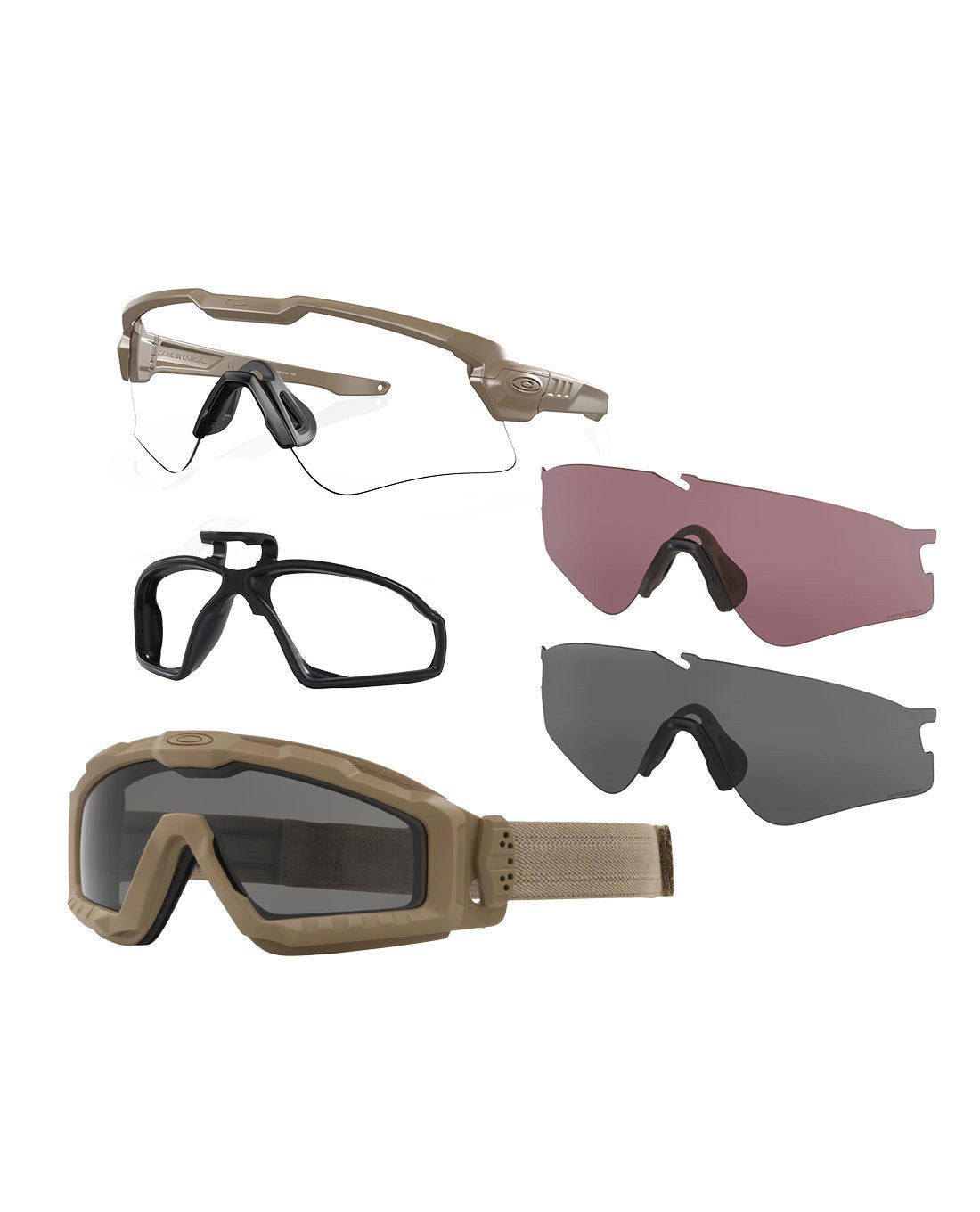 Oakley Sonnenbrille SI Ballistic M Frame ALPHA Terrain Tan Operator Kit - Square Case (EN)