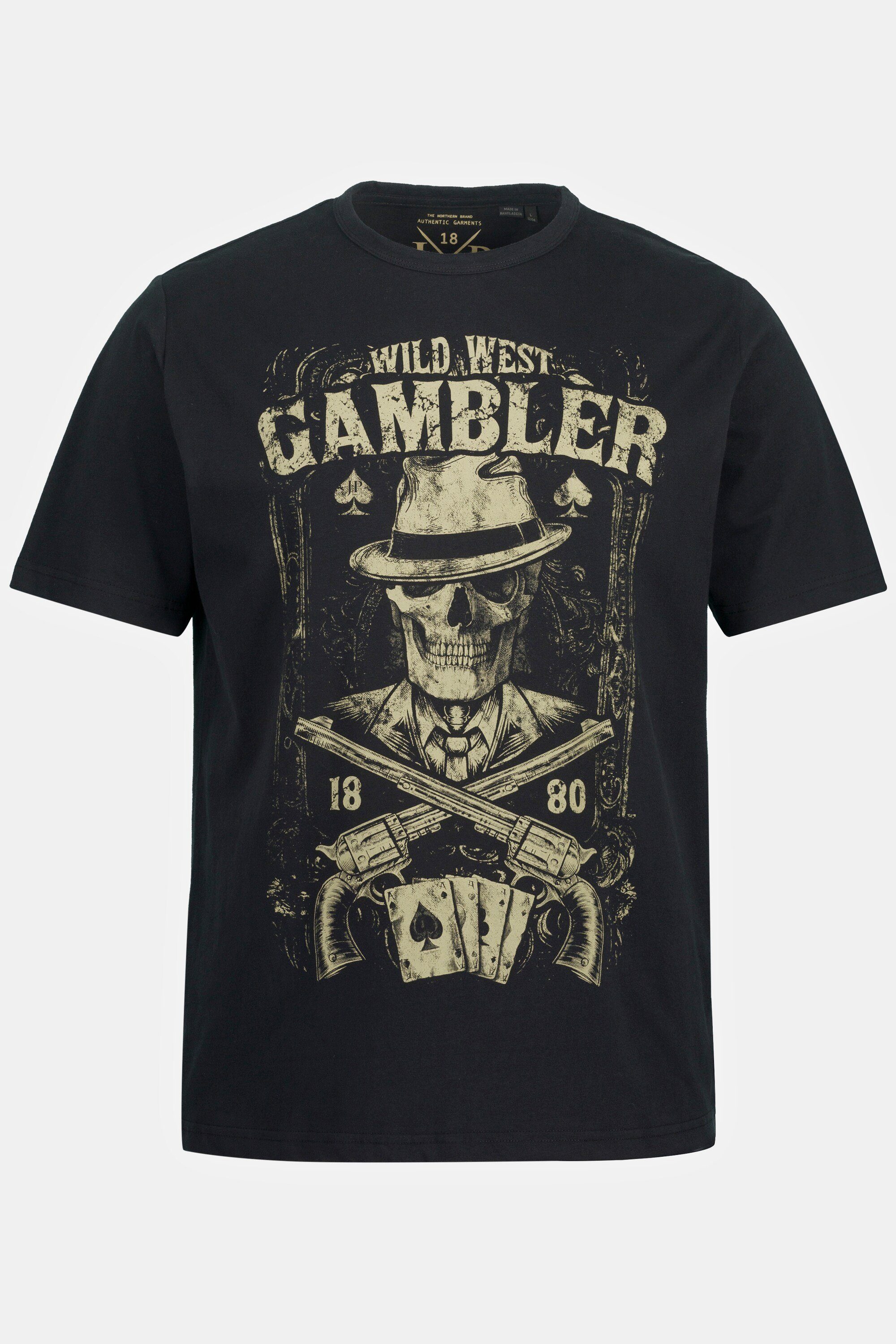 Motorrad T-Shirt Halbarm JP1880 Print T-Shirt Gambler