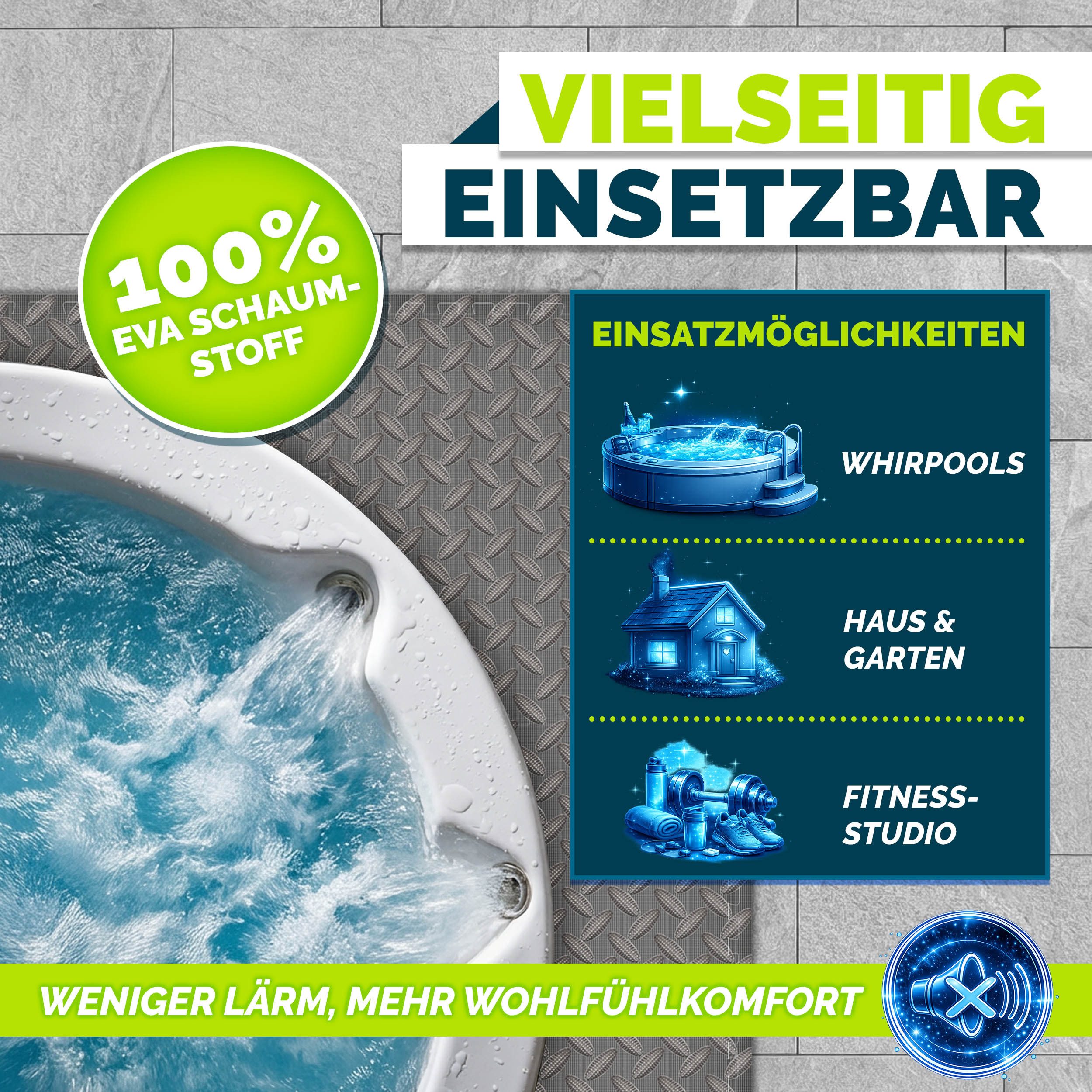 tillvex Pool-Bodenschutzfliese tillvex® Whirlpool Unterlage eckig 200 cm Bodenmatte Pool Untergrund, Matte viereckig Whirlpools Thermo Bodenschutzmatte Pool Unt – Bild 5 von 5