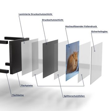 DEQORI Couchtisch 'Schüchtener Fuchs', Glas Beistelltisch Glastisch modern