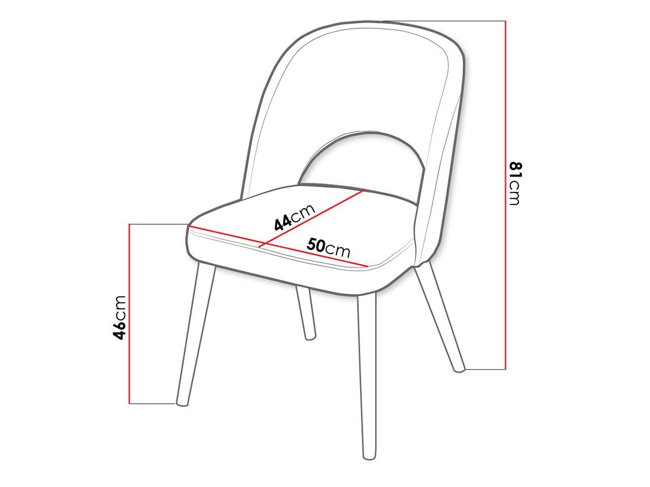 MIRJAN24 Polsterstuhl K84 Holzkonstruktion (1 Magic Velvet 2232 Stck)