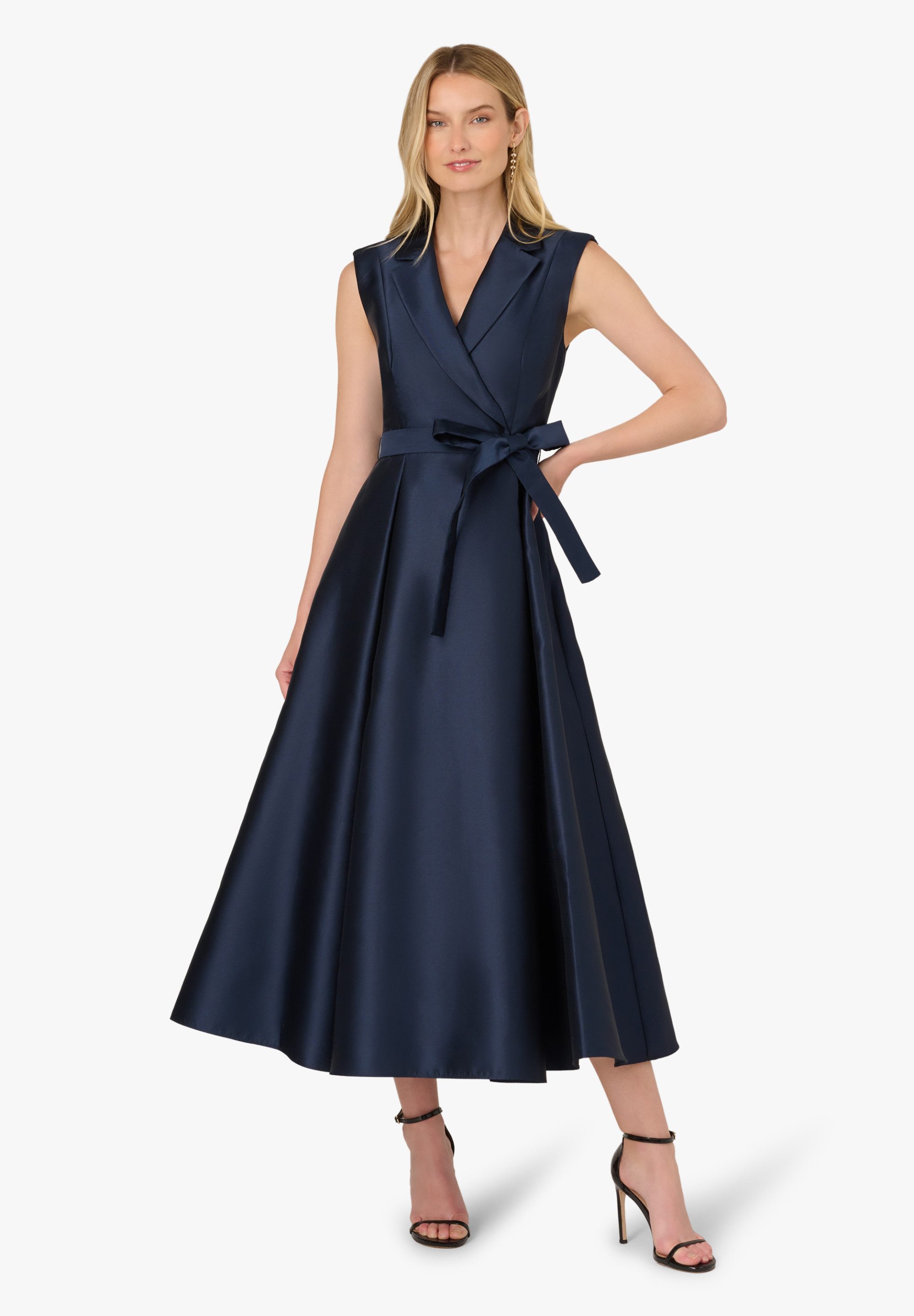 Adrianna Papell Abendkleid Petite Lapel Mikado Ankle Dress Elegantes Knöche günstig online kaufen
