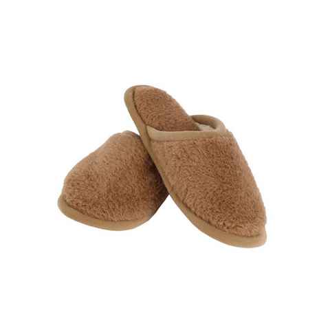 Sevan Roses Camel Herren Hausschuhe aus Wolle (40-41 EU) Hausschuh