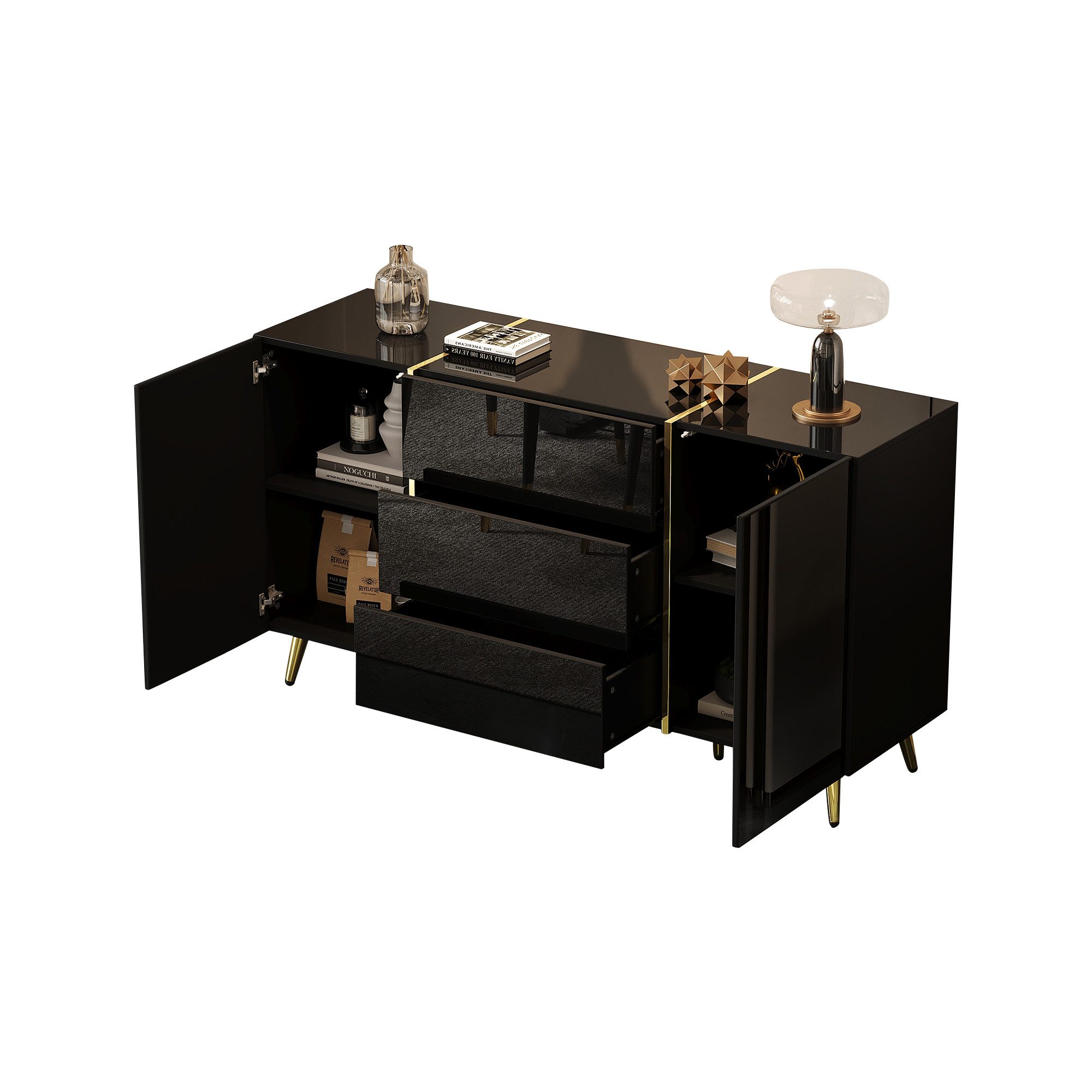 OKWISH Sideboard mit Stauraum, Höhenverstellbar (Kommode, günstig online kaufen