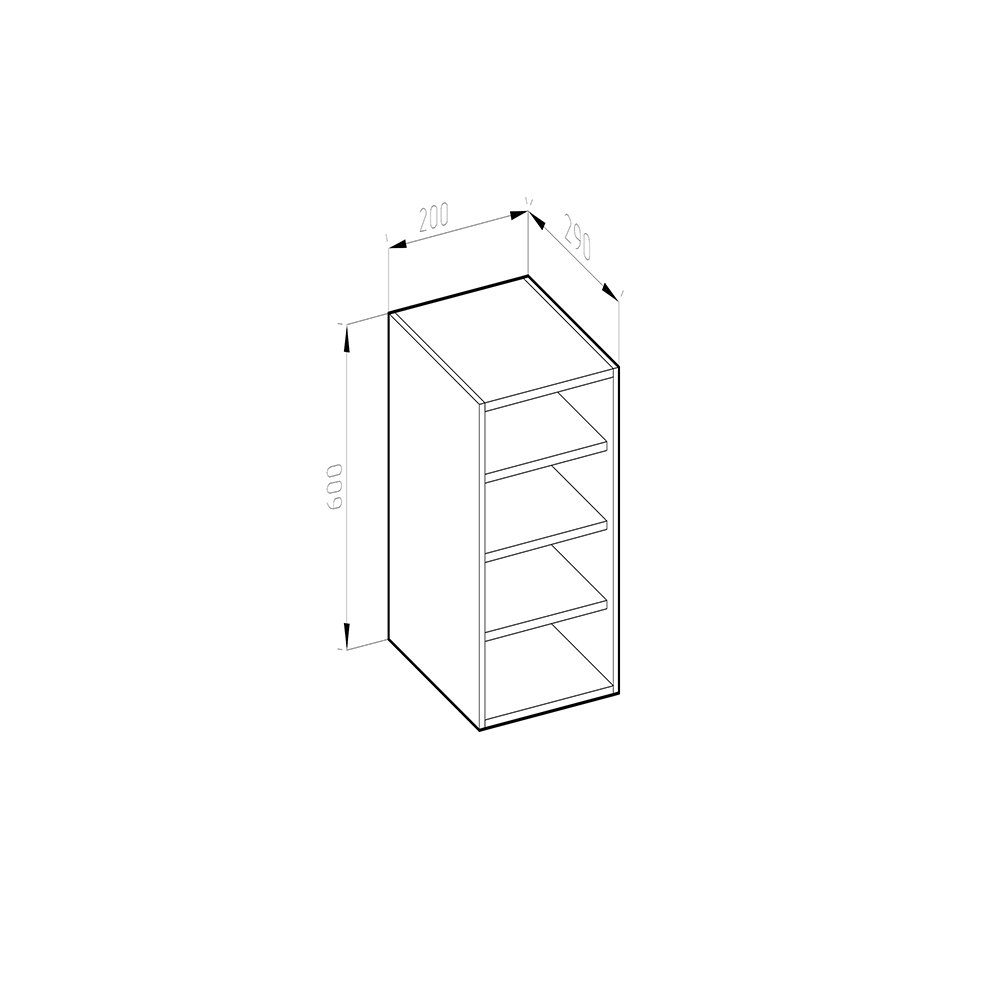 Vicco Hängeschrank R-Line, Anthrazit/Anthrazit, 20 cm (1-St)