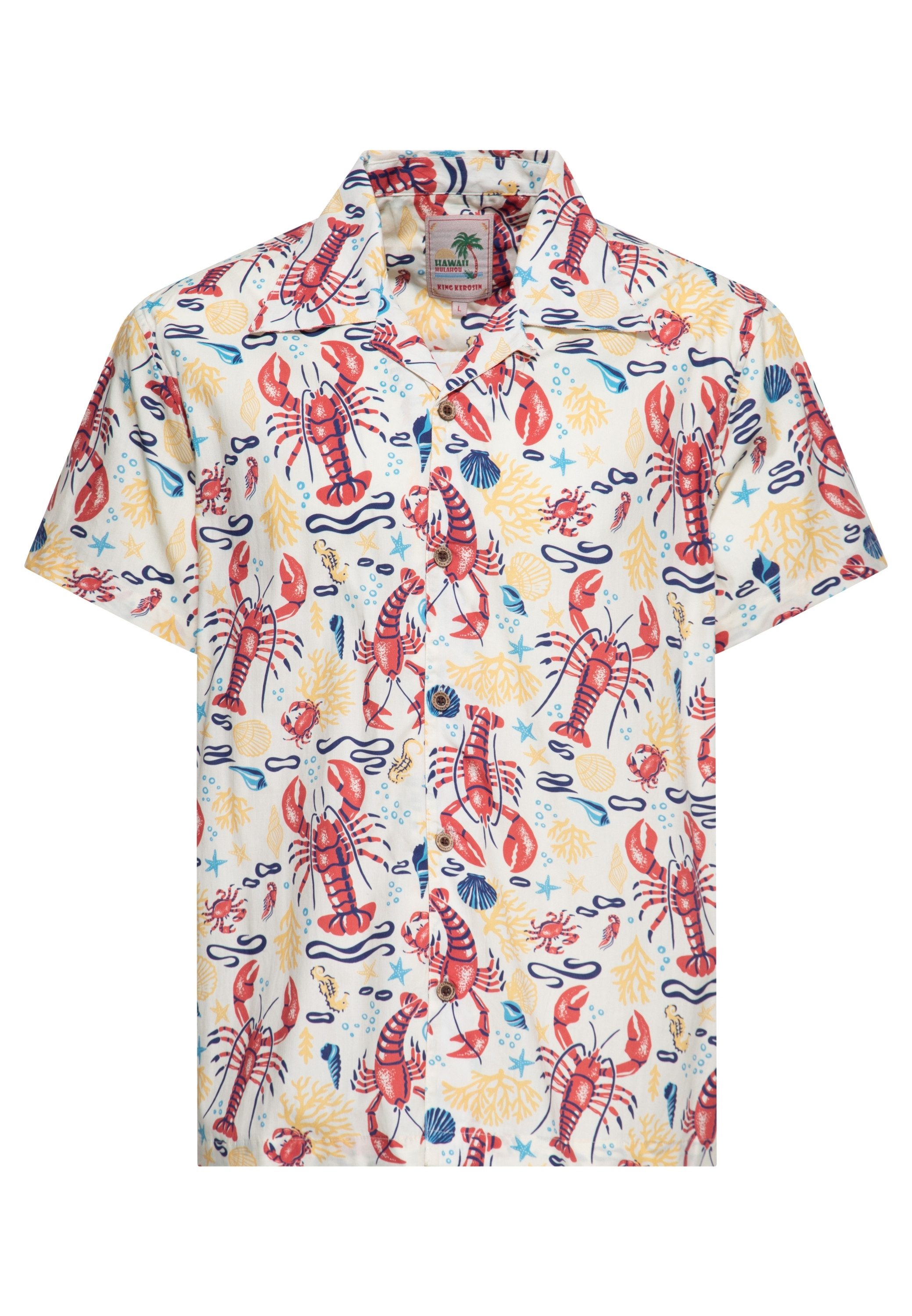 KingKerosin Kurzarmhemd Deep Sea mit Marine Life Print