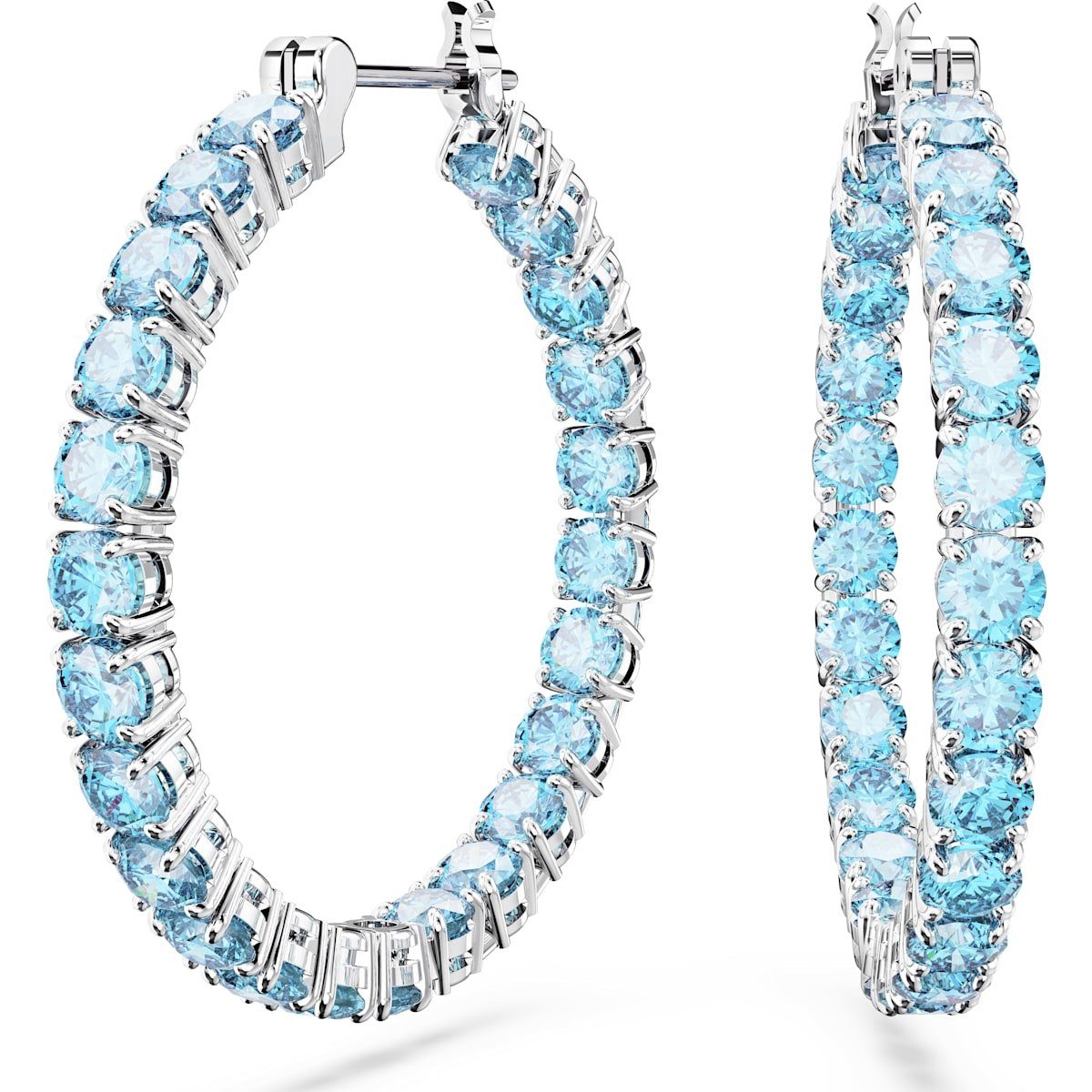 Swarovski Ohrring-Set Swarovski-MATRIX:OHRSTECKER HOOP M AQUAM/RHS günstig online kaufen
