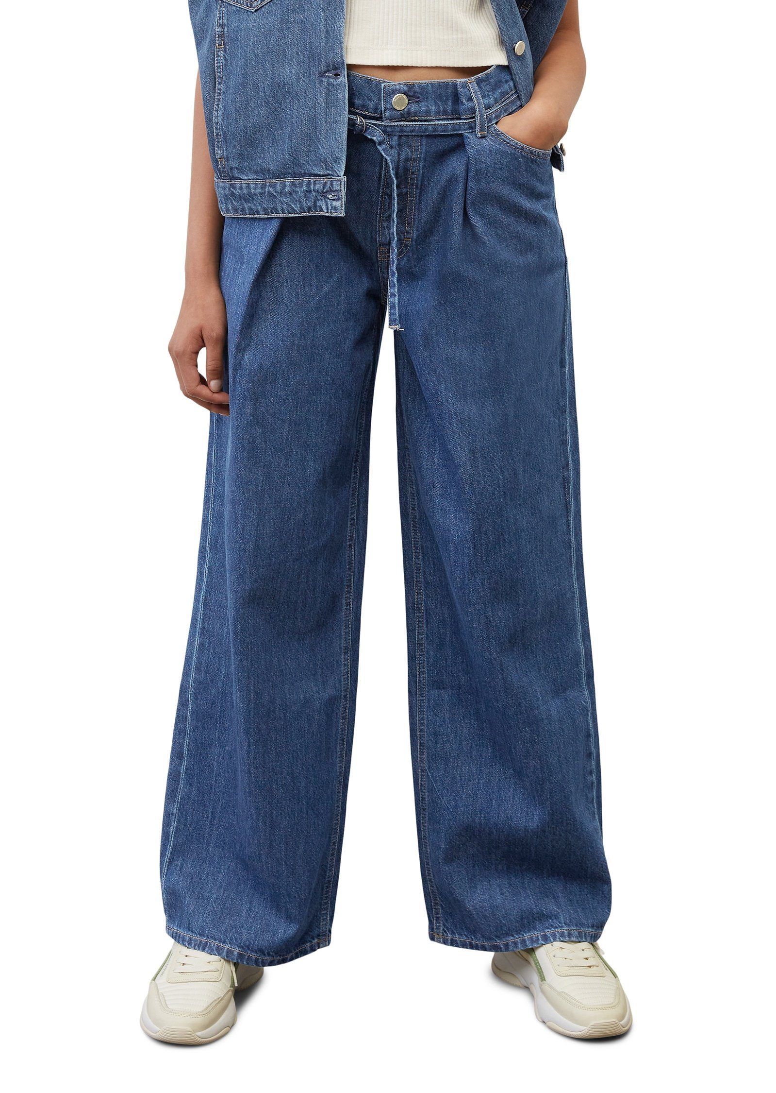 Marc O'Polo DENIM Weite Jeans aus reiner Baumwolle. Reduzierter Preis € 84,95. Unverbindliche Preisempfehlung € 119,95