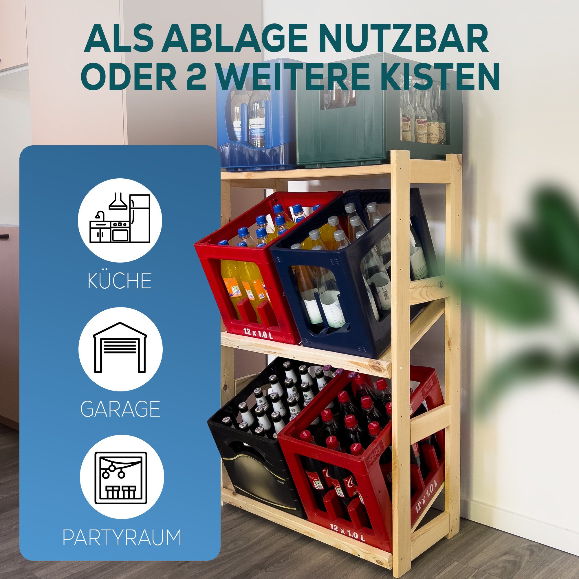 STAHLMANN COMMERCE GmbH Flaschenregal Getränkekistenregal für günstig online kaufen