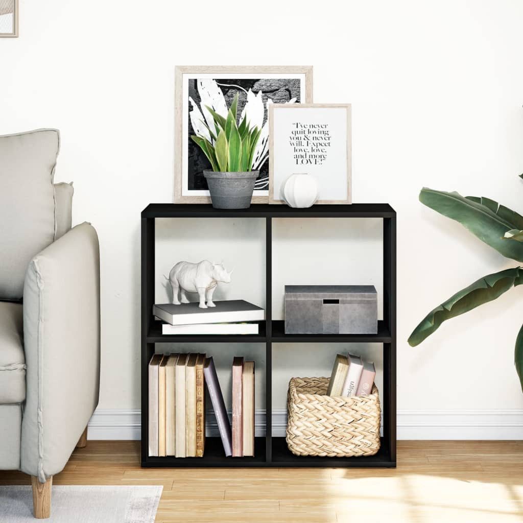 vidaXL Bücherregal Raumteiler-Bücherregal Schwarz 69,5x29x69,5 cm günstig online kaufen