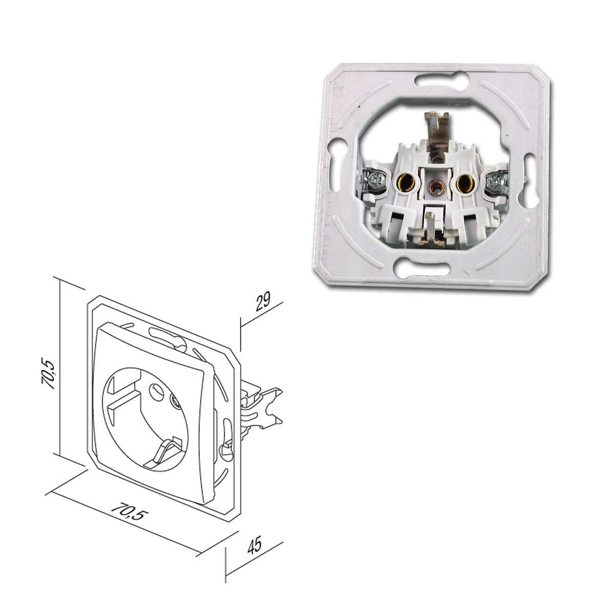 TEM EKONOMIK Starter-Kit, 16er Set, UP, silber Unterputzschalter