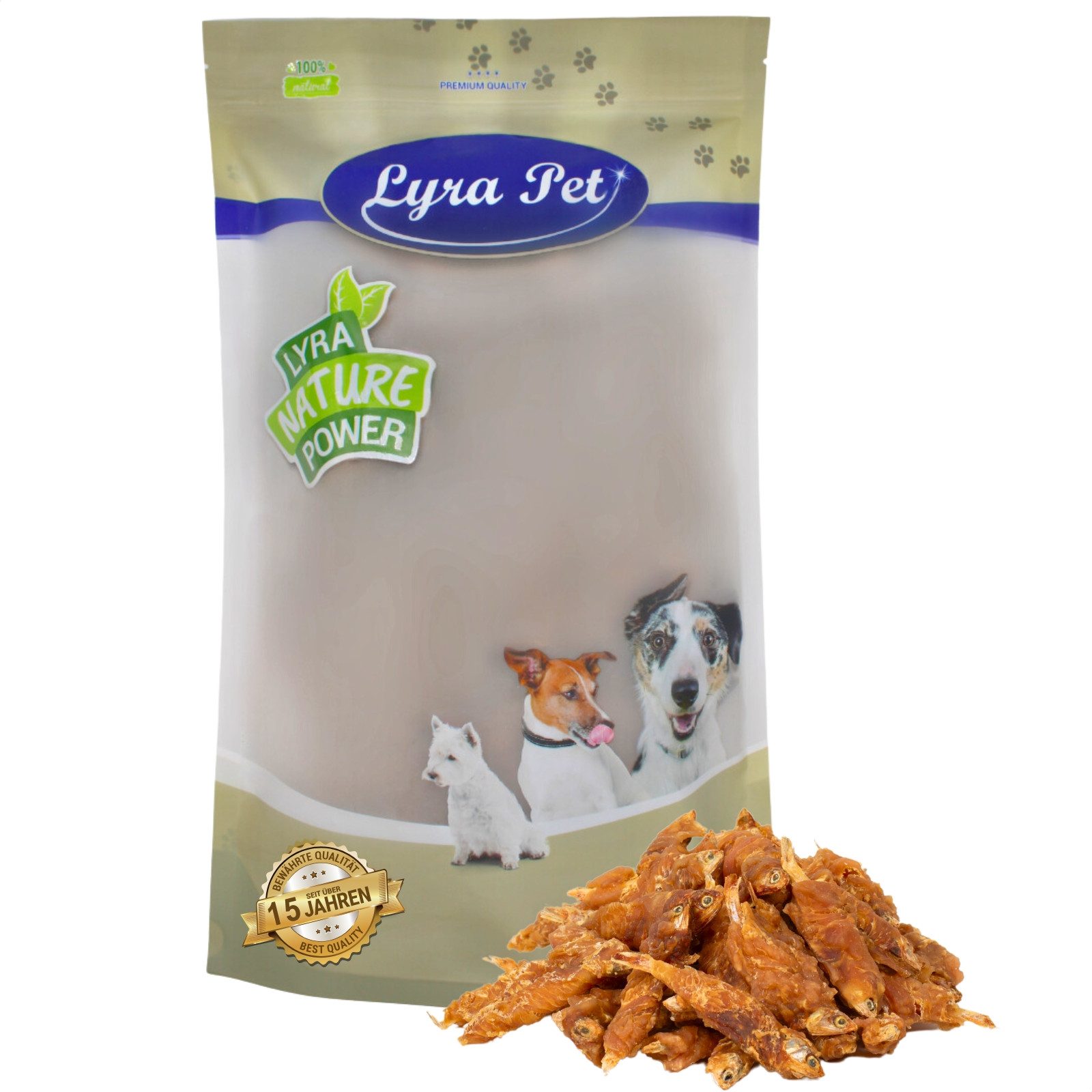 Lyra Pet 1 kg Lyra Pet® Wrap mit Hühnerfleisch und Fisch Huhn, Ergänzungsfutter für: Hund