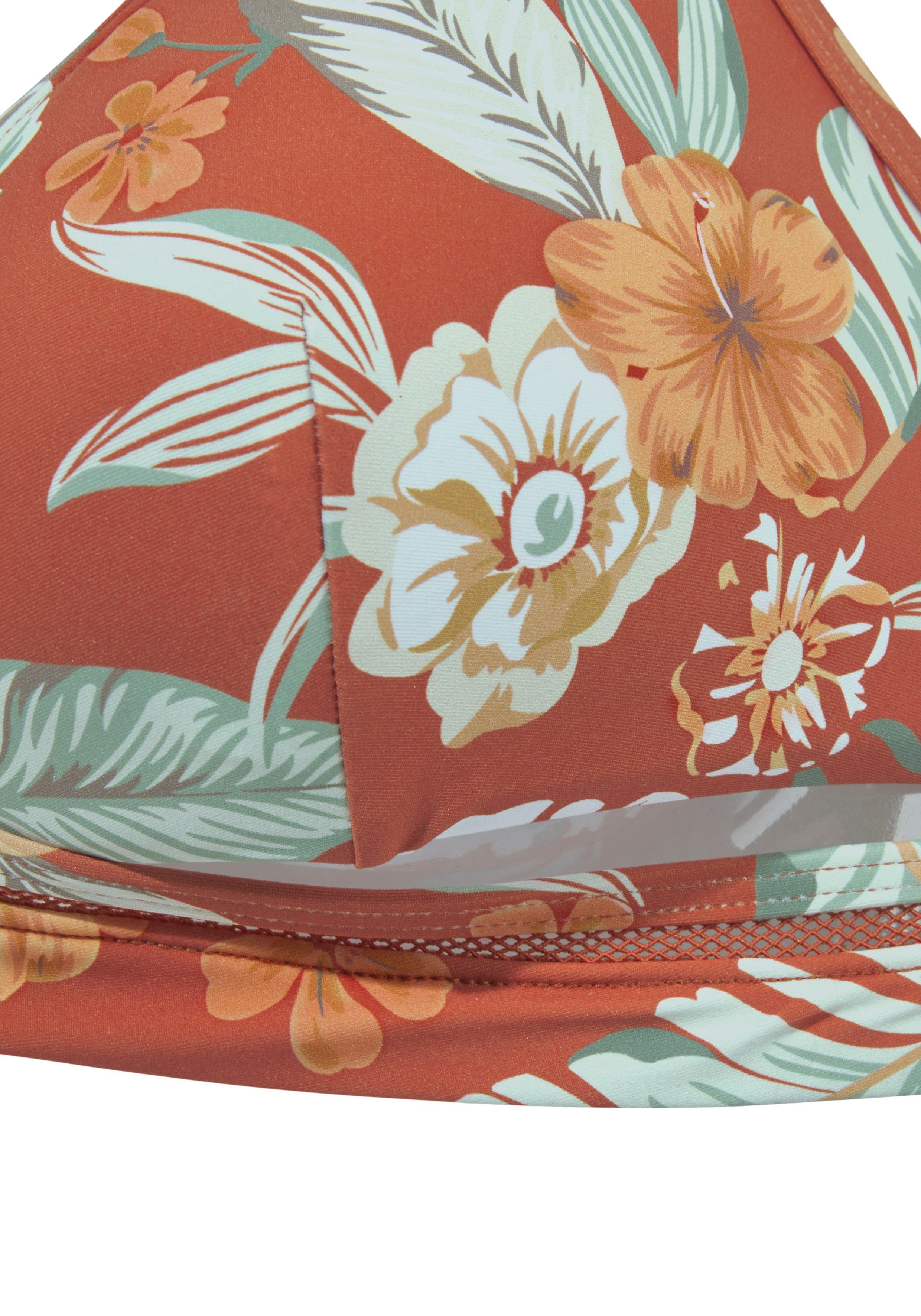 Sunseeker Triangel-Bikini-Top Suva, mit Mesh-Einsatz und Wickeloptik