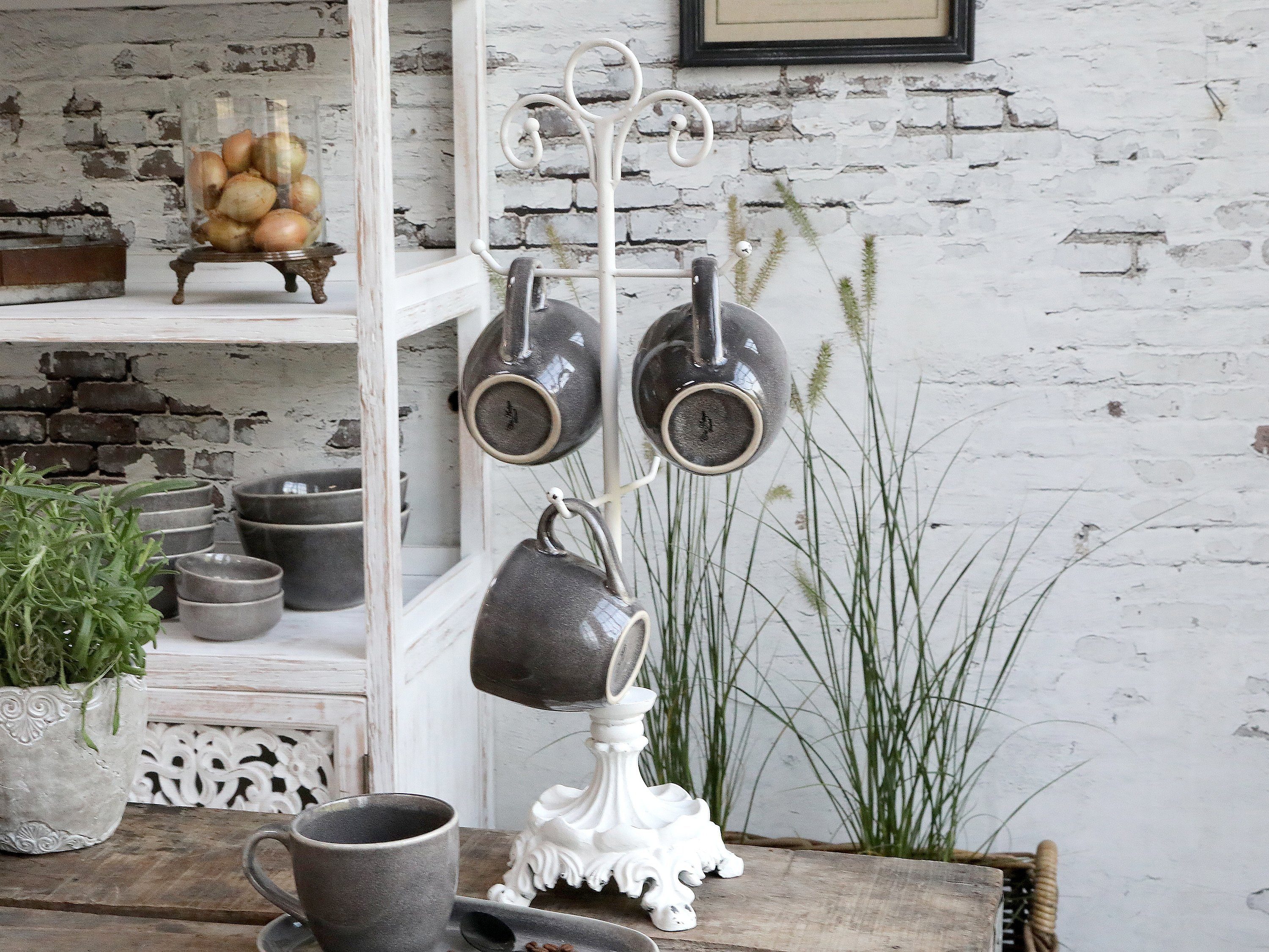 Chic Antique Etagere Tassenständer Tassenhalter aus Metall Chic Antique Höhe 54cm 39386-01, Metall