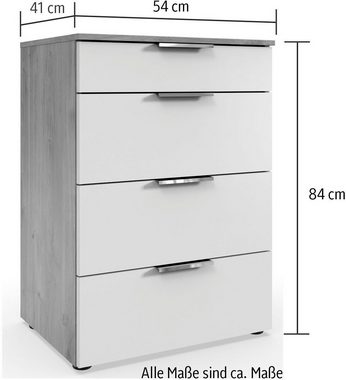 Wimex Schubkastenkommode Level by fresh to go, 4 Schubladen mit soft-close Funktion, 54cm breit, 84cm hoch