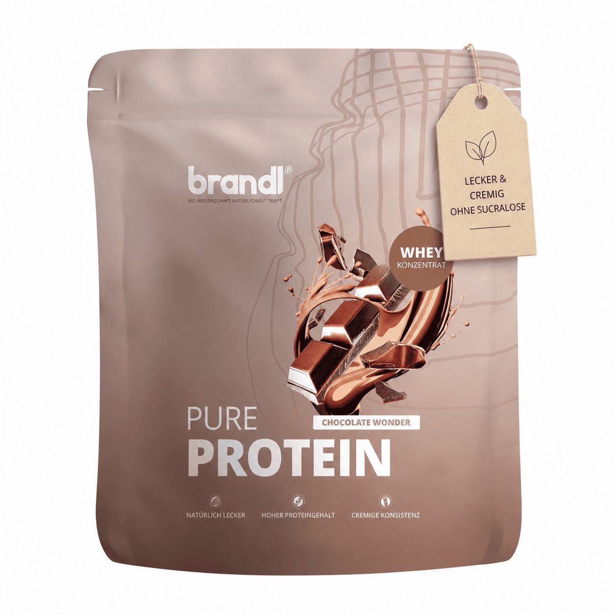 Brandl Nutrition Pure Protein Whey Pulver – cremig, authentisch & voller Geschmack Pulver, 1000 g, Premium-Qualität unabhängig laborgeprüft, hochwertiges Whey aus der EU