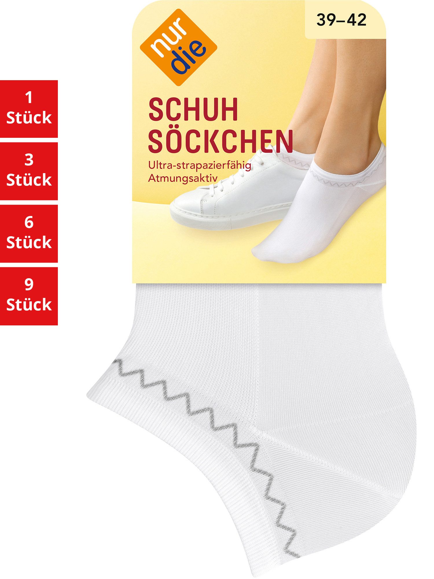 Nur Die Füßlinge Schuhsöckchen Damen (1er/3er/6er/9er Pack, 1-Paar) sneaker-socken strumpf strümpfe