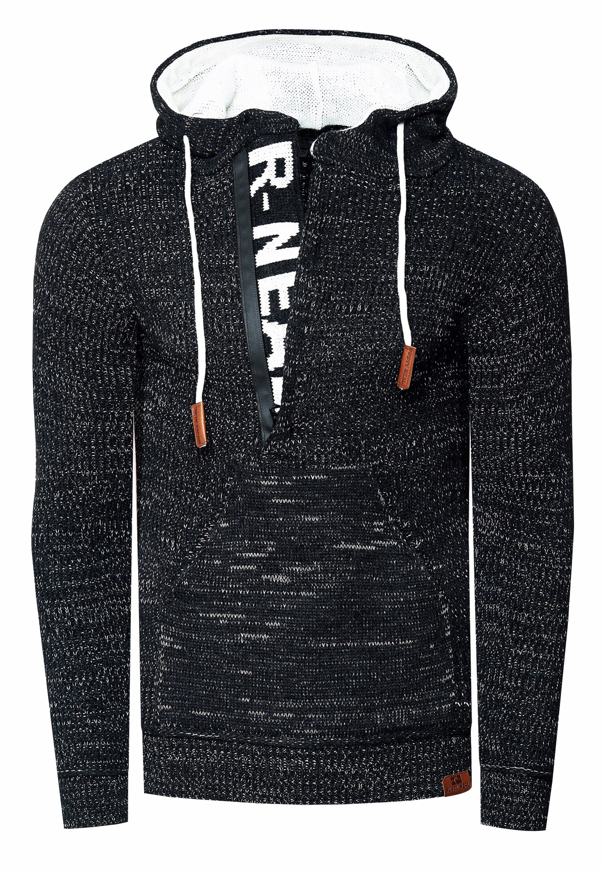 Rusty Neal Kapuzensweatshirt mit stylischem Ausschnitt