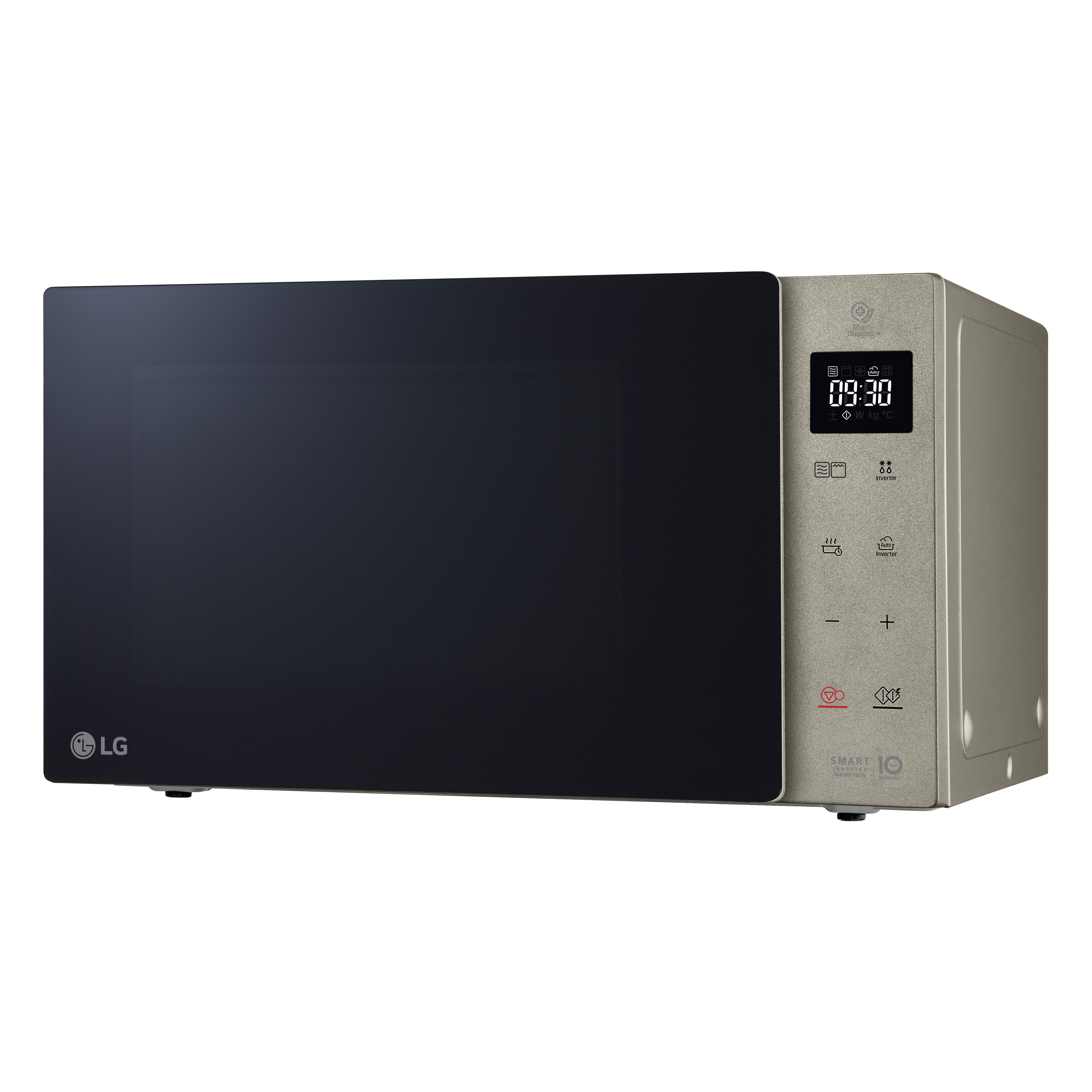 LG Mikrowelle MH 6535 NBS, (25 L, 1000 Watt) mit Quarzgrill, Smart Inverter Technologie & EasyClean, Grill, 25 l, echte Glasfront