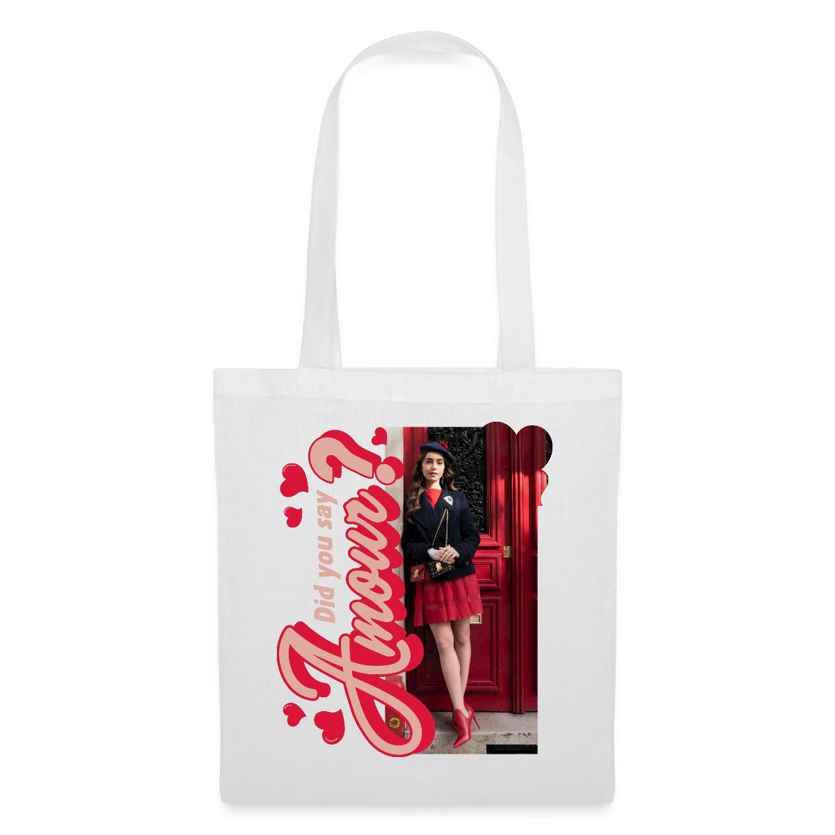 Spreadshirt Henkeltasche Emily In Paris Did You Say Amour Stoffbeutel (1-tlg)