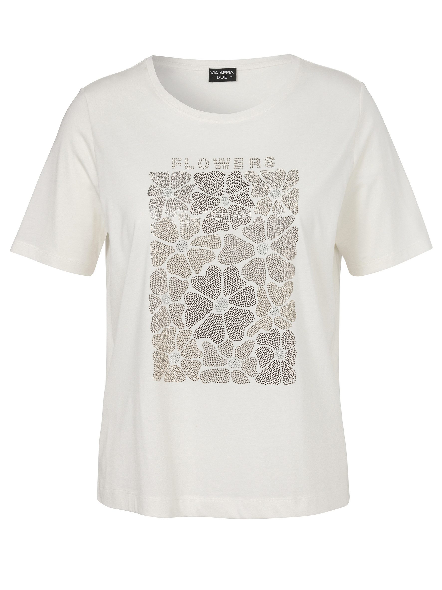 VIA APPIA Blusentop T-Shirt Rundhals 1/2 Arm Motiv