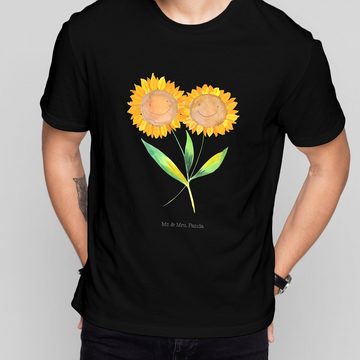 Mr. & Mrs. Panda T-Shirt Sonnenblume - Schwarz - Geschenk, Sonnenblumen, Party, Lustiges T-Shi (1-tlg)