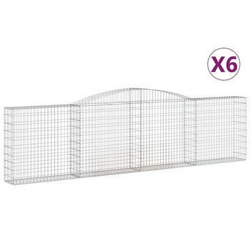 vidaXL Blumentopf Gabionen mit Hochbogen 6 Stk. 400x30x100/120cm Verzinktes Eisen (6 St)