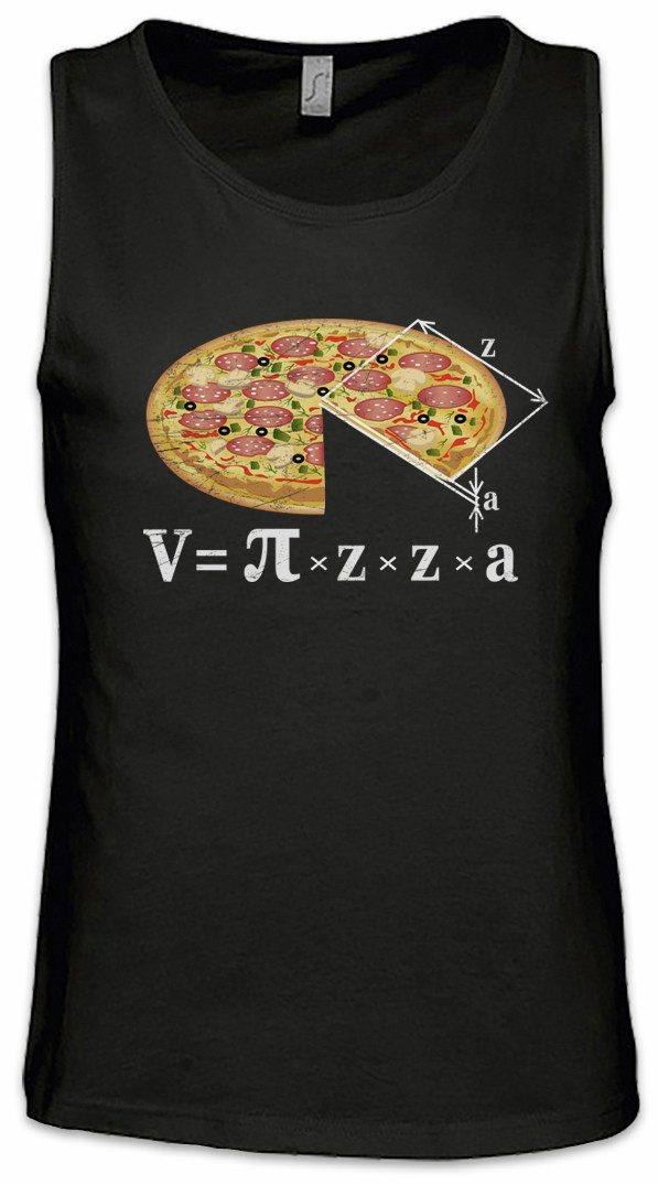 Tanktop V = Pizza I Ärmelloses T-Shirt Lehrer Fun Teacher Professor Nerd Geek