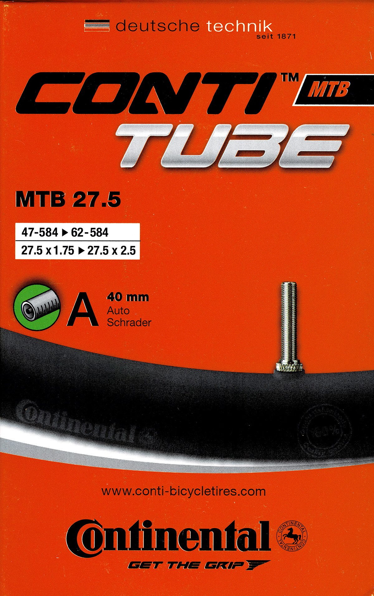 Fahrradschlauch Continental MTB 27,5 (650B) Schlauch 27.5 Zoll AV (47/62-584) AV 42mm
