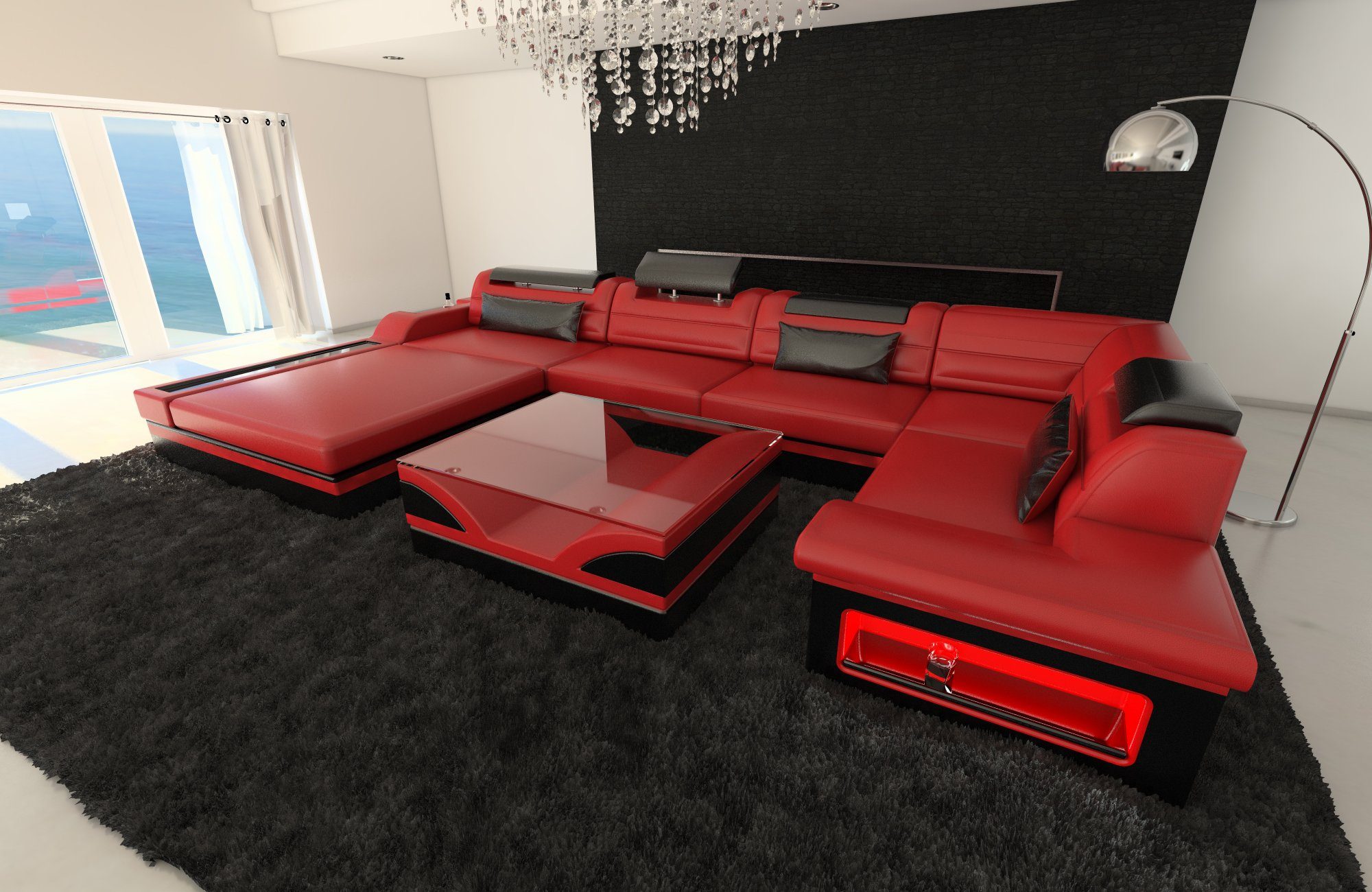 Sofa Dreams Wohnlandschaft Sofa Leder Mezzo günstig online kaufen