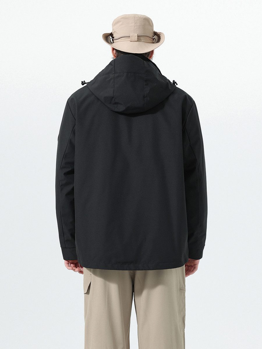 YOUTHUP 3-in-1-Funktionsjacke Übergangsjacke mit Kapuze Herrenjacke