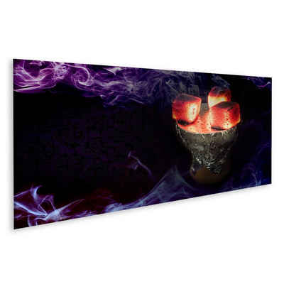 islandburner Leinwandbild Bild auf Leinwand Shisha Heißen Kohlen Für Das Rauchen Shisha Wandbild
