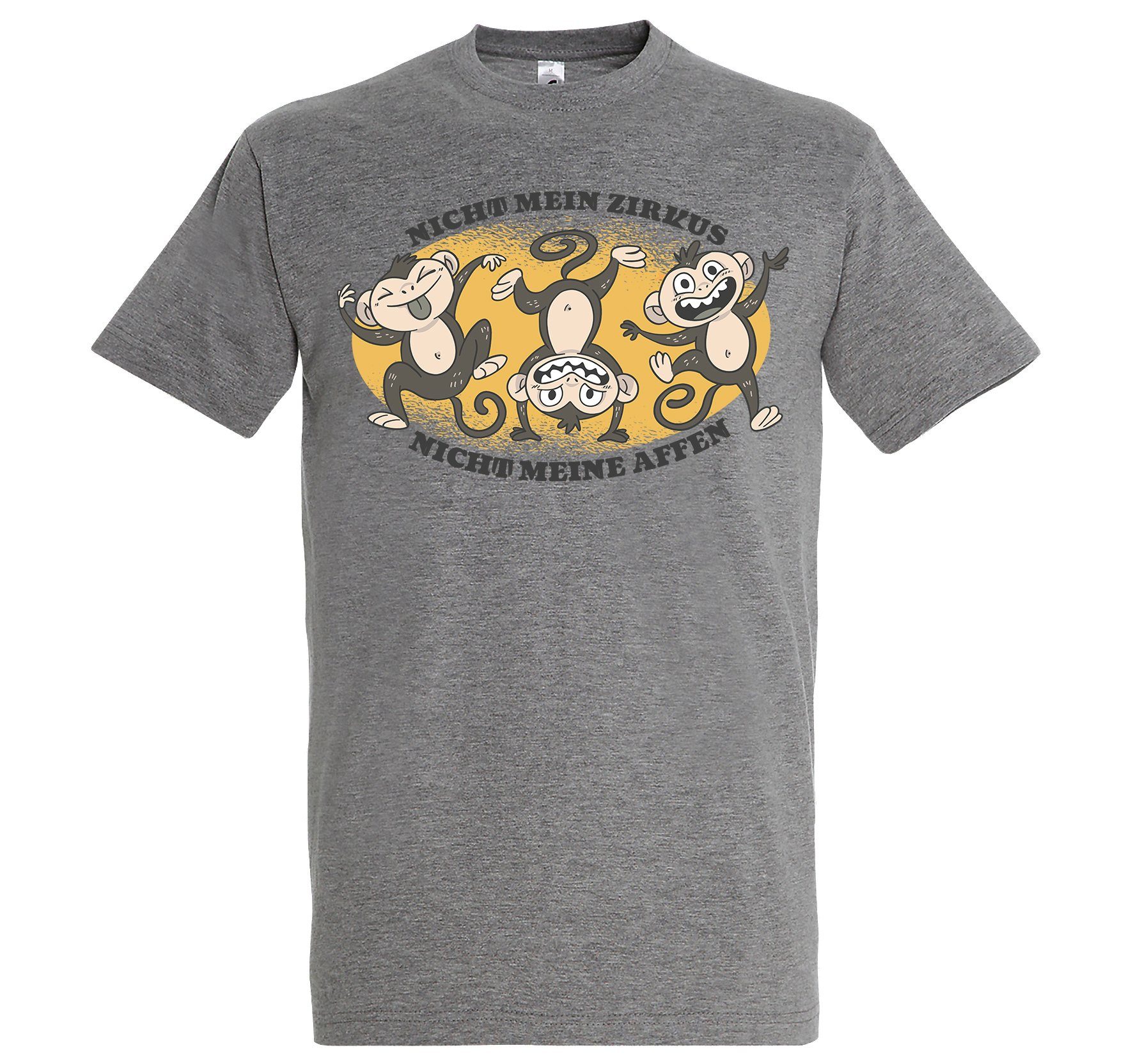 Youth Designz Print-Shirt "Nicht mein Zirkus" Herren T-Shirt mit lustigem Spruch Grau | T-Shirts