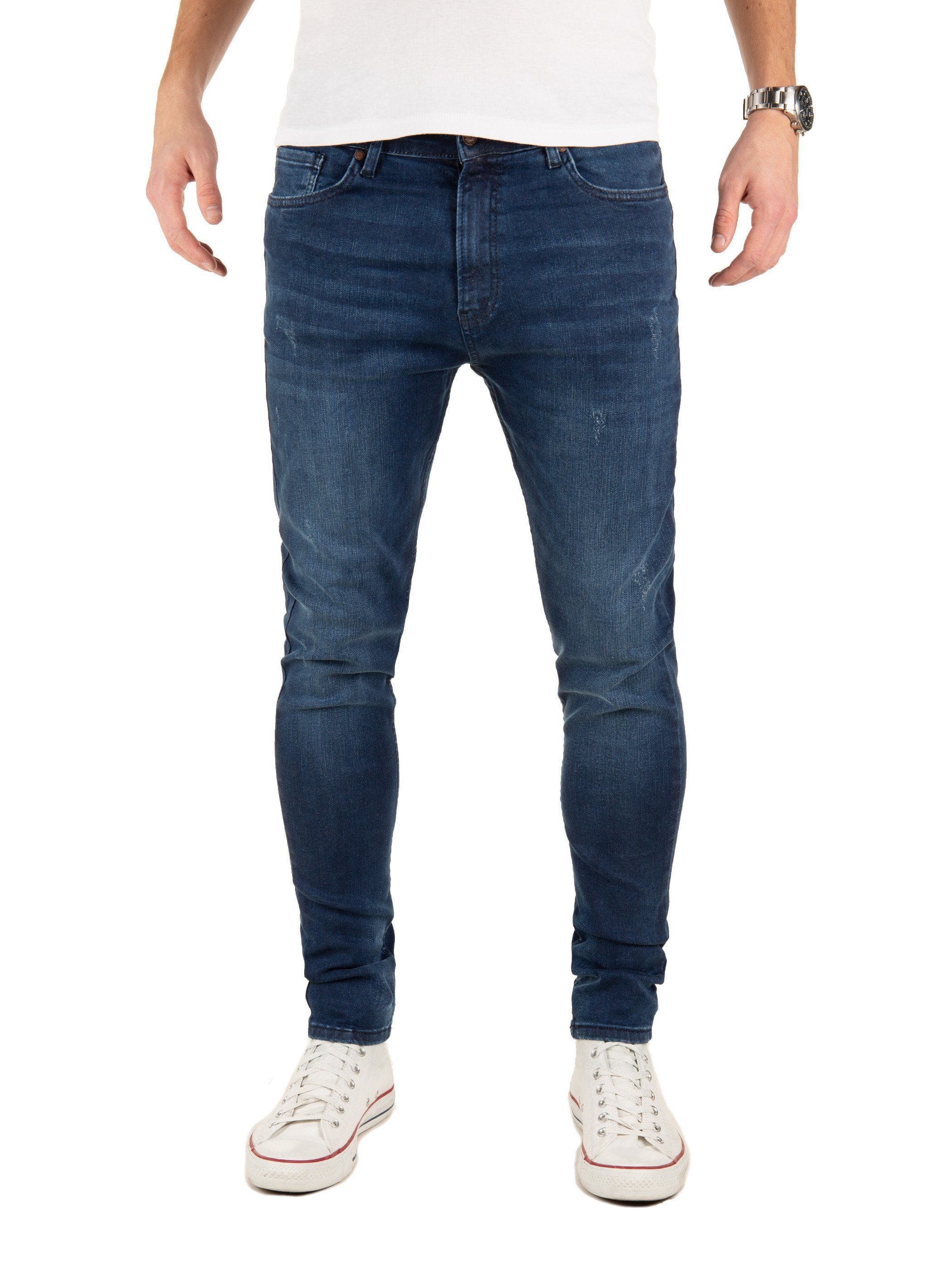 Pittman Slim-fit-Jeans Stretch-Anteil - 194024) Blau (dress mit Jeans PITTMAN blues Sexey